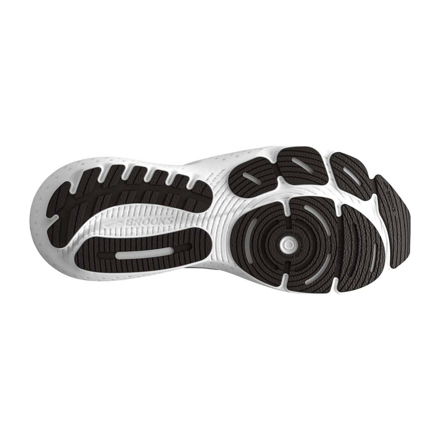 Brooks Women's Glycerin 21 Running Shoes in Orange, Black & White - Textile Upper with Lace-Up Closure and Rubber Outsole