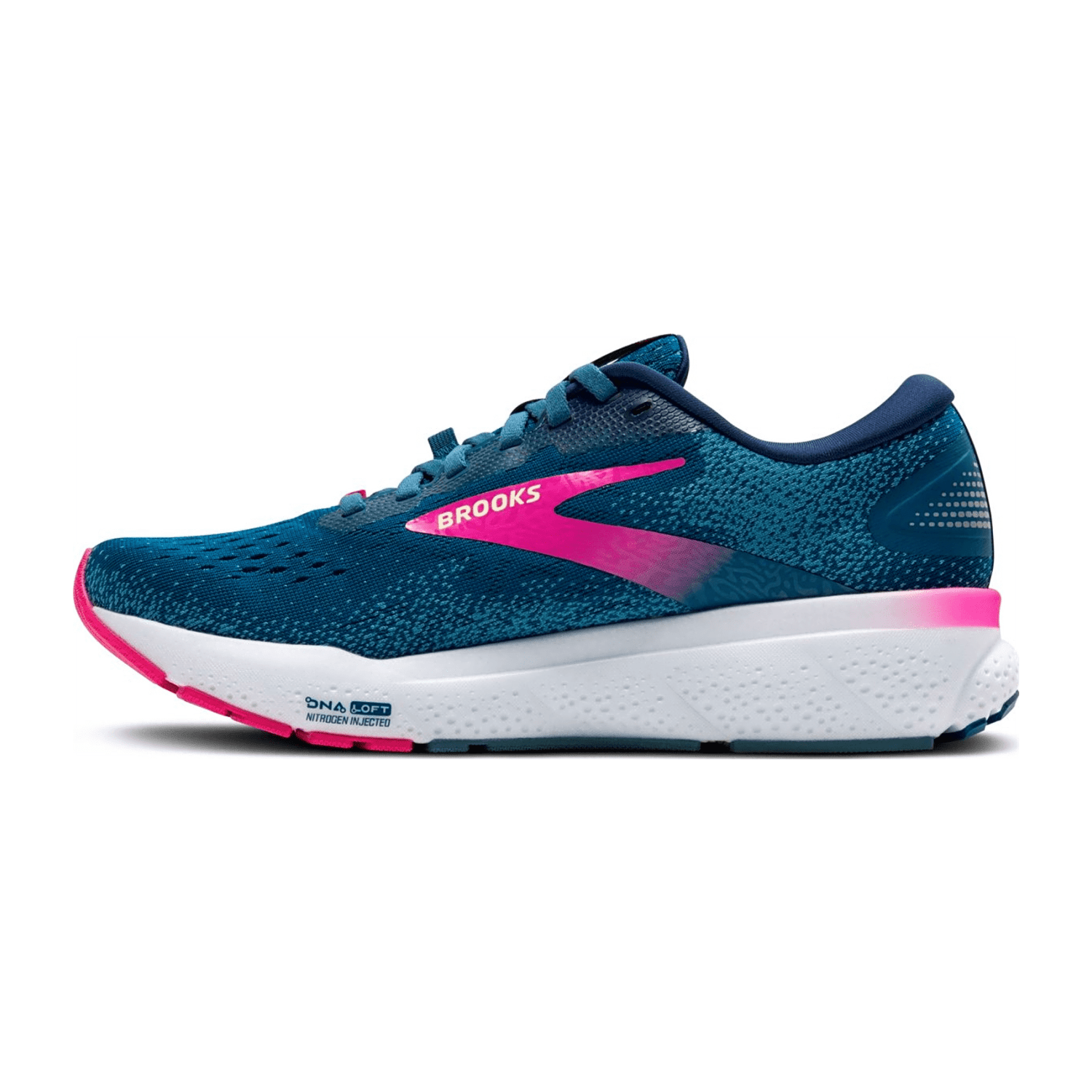 Brooks Ghost 16 GTX Women's Running Shoes in Moroccan Blue/Pink/Yellow
