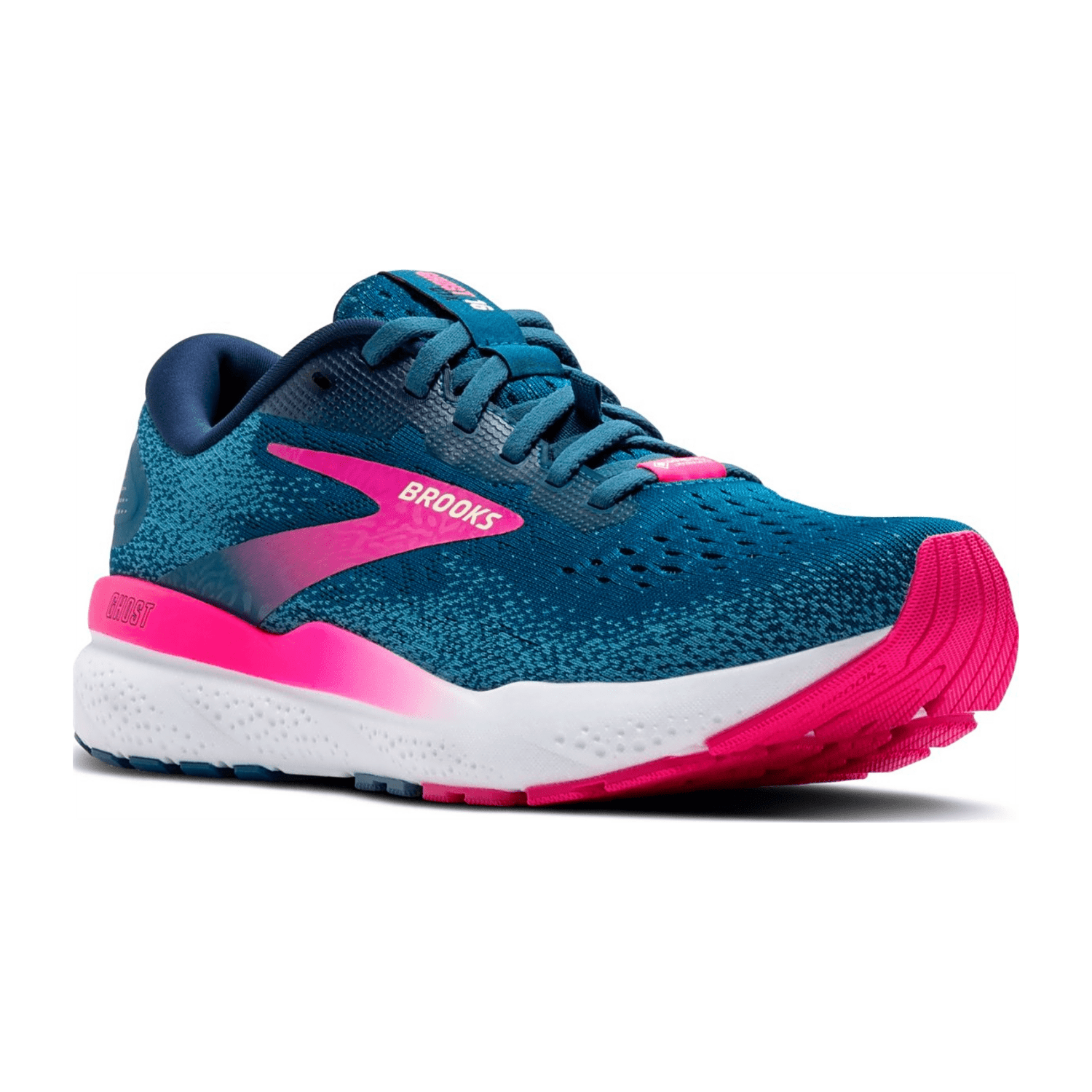 Brooks Ghost 16 GTX Women's Running Shoes in Moroccan Blue/Pink/Yellow