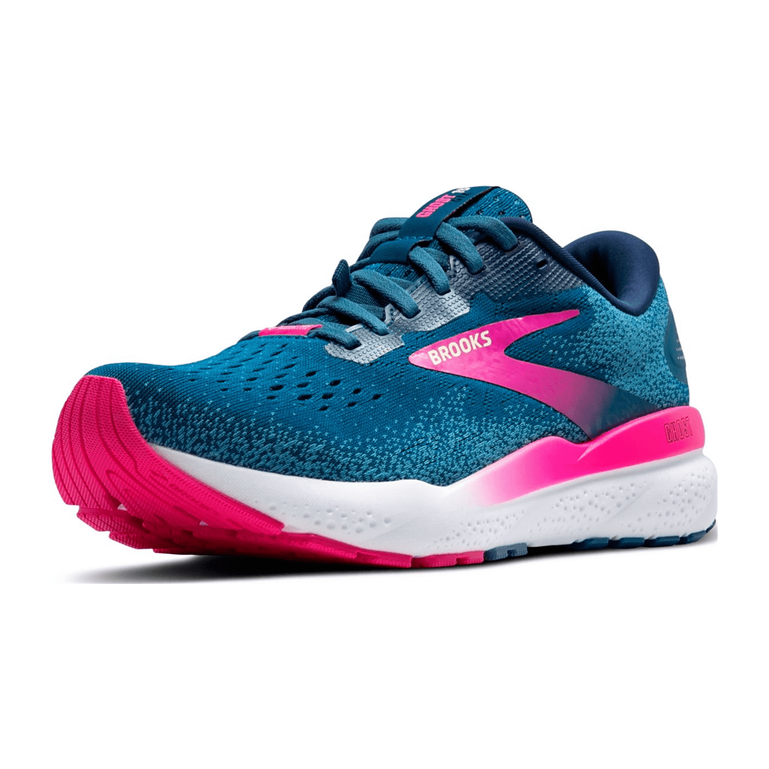 Brooks Ghost 16 GTX Women's Running Shoes in Moroccan Blue/Pink/Yellow
