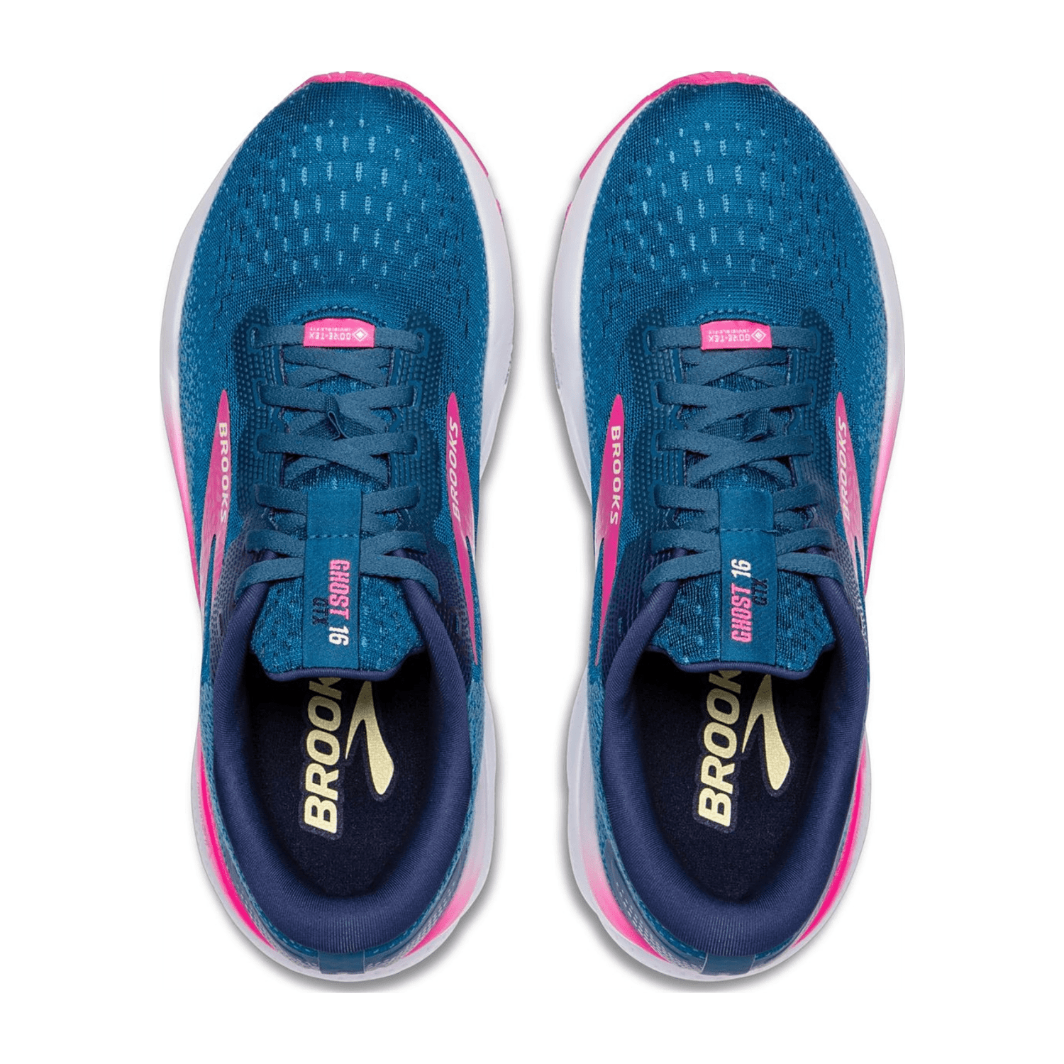 Brooks Ghost 16 GTX Women's Running Shoes in Moroccan Blue/Pink/Yellow