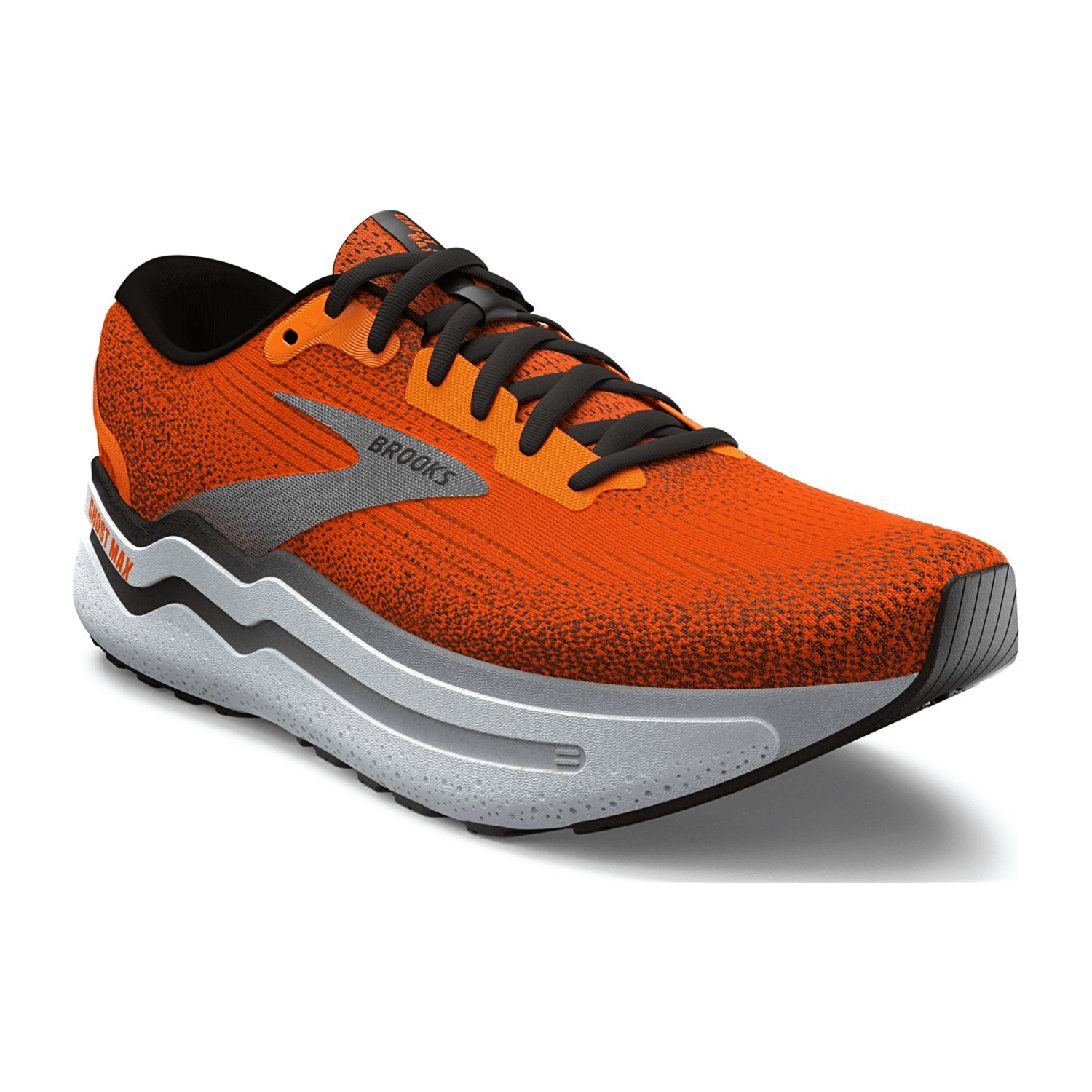 Brooks Ghost Max 2 Men's Running Shoes, Orange Synthetic and Textile, Cushioned Toe Cap