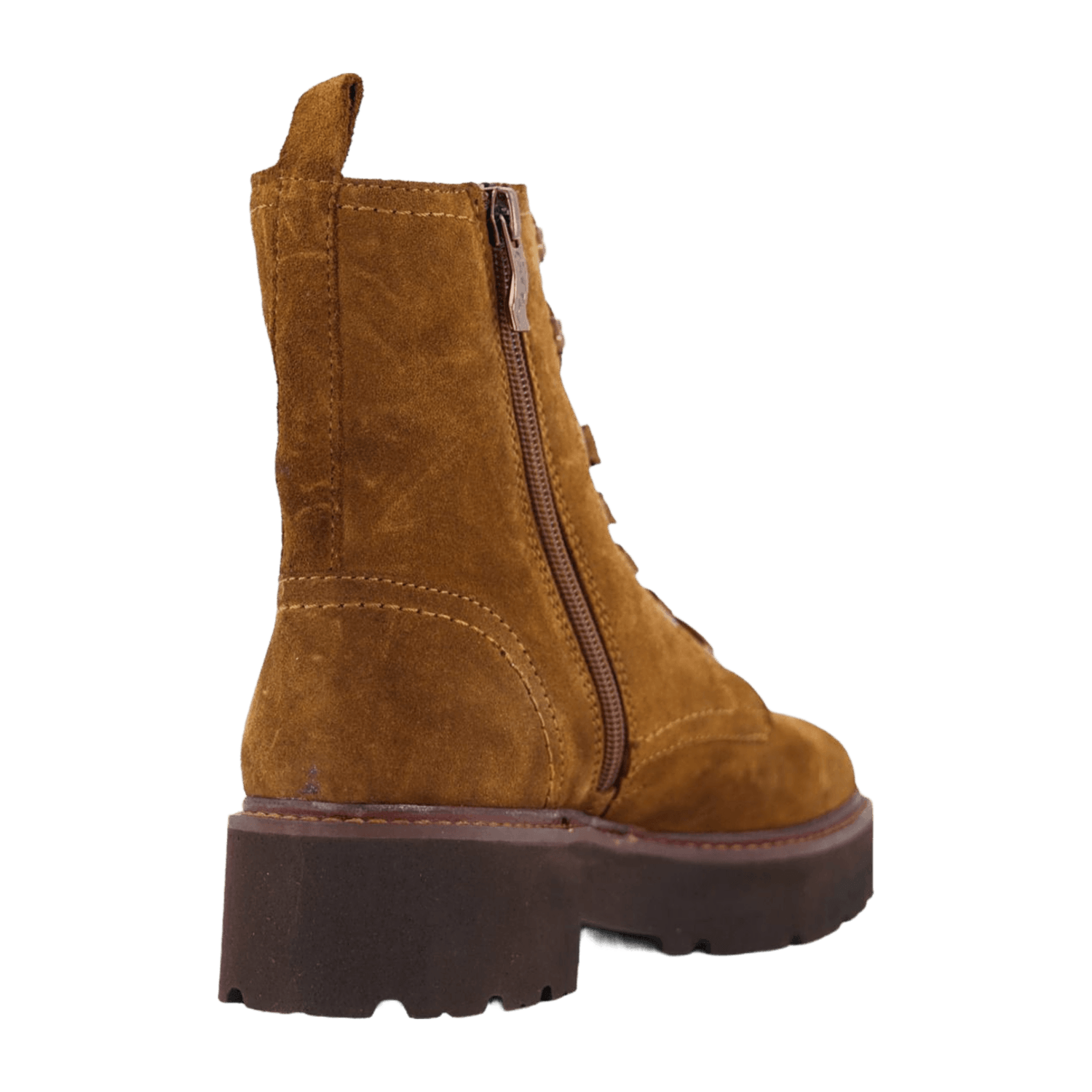 ARA BOLOGNA Women's Velour Leather Boots in Brown with Round Toe and Pull-On Closure Classic Boots