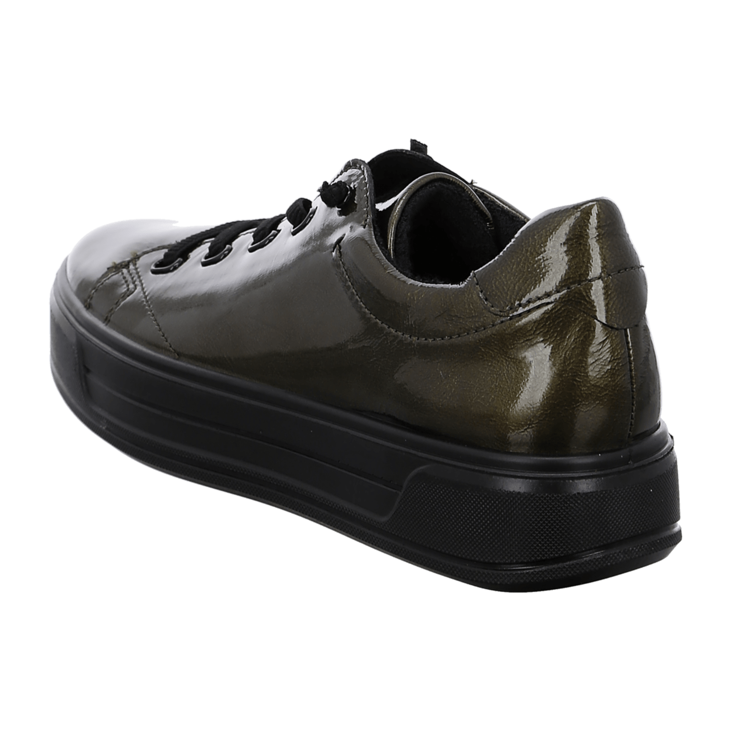 ARA Women's Canberra Patent Leather Lace-Up Sneakers in Green - Bartel-Shop