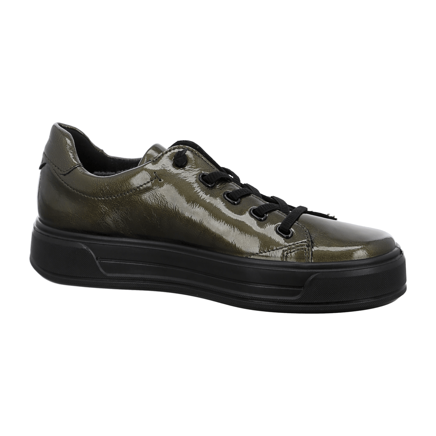 ARA Women's Canberra Patent Leather Lace-Up Sneakers in Green - Bartel-Shop