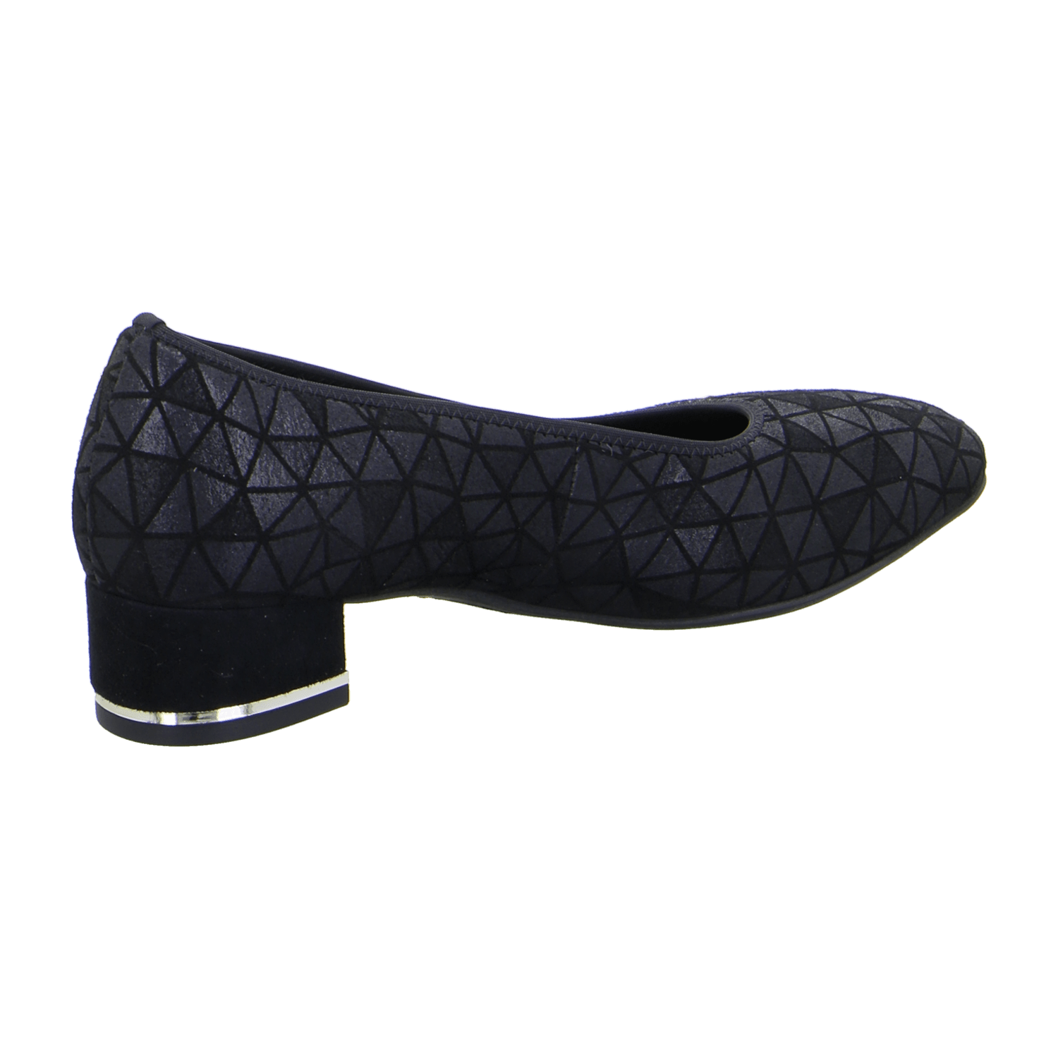 ARA Graz Women's Pumps in Black Suede with Pull-On Closure and Leather Lining - Bartel-Shop