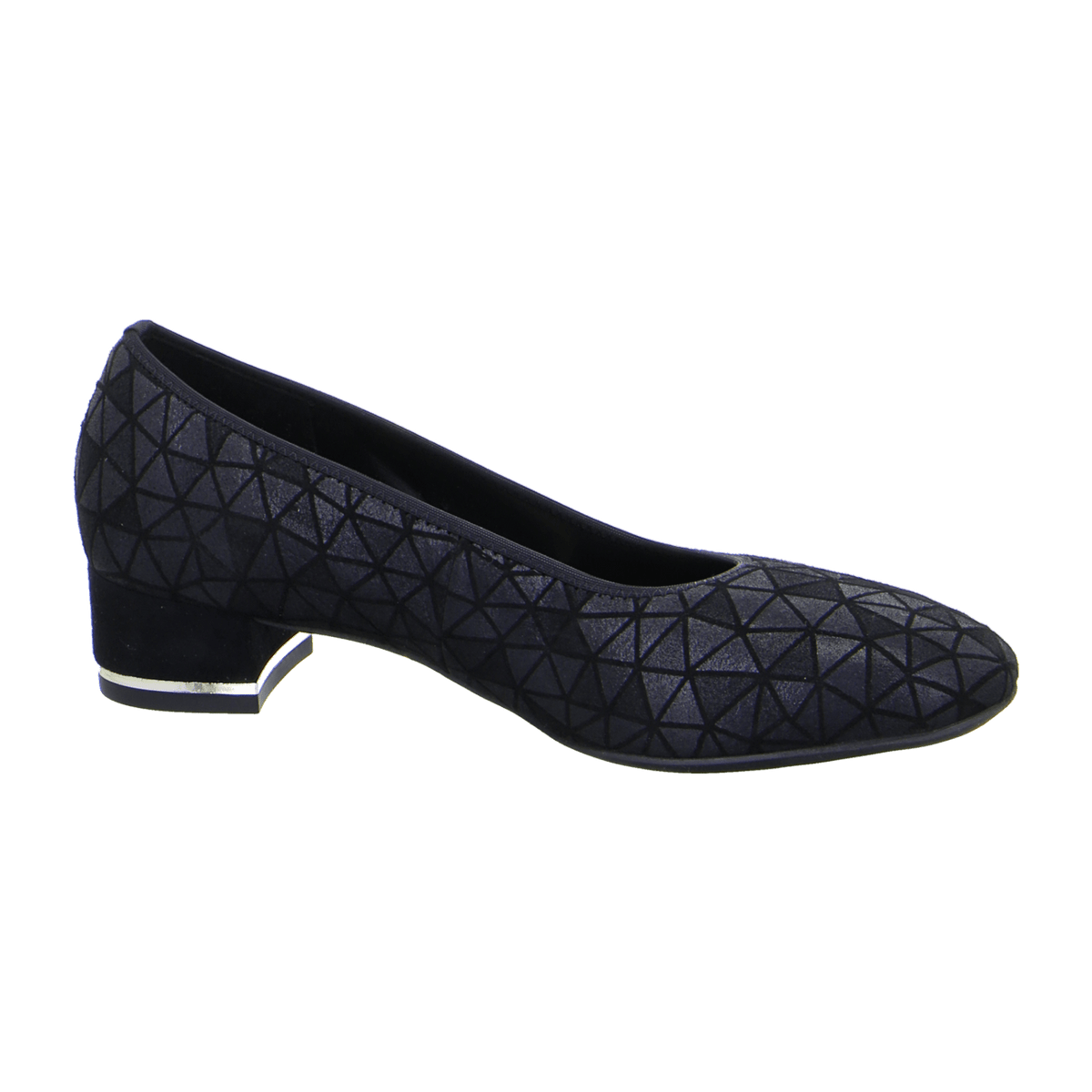 ARA Graz Women's Pumps in Black Suede with Pull-On Closure and Leather Lining - Bartel-Shop