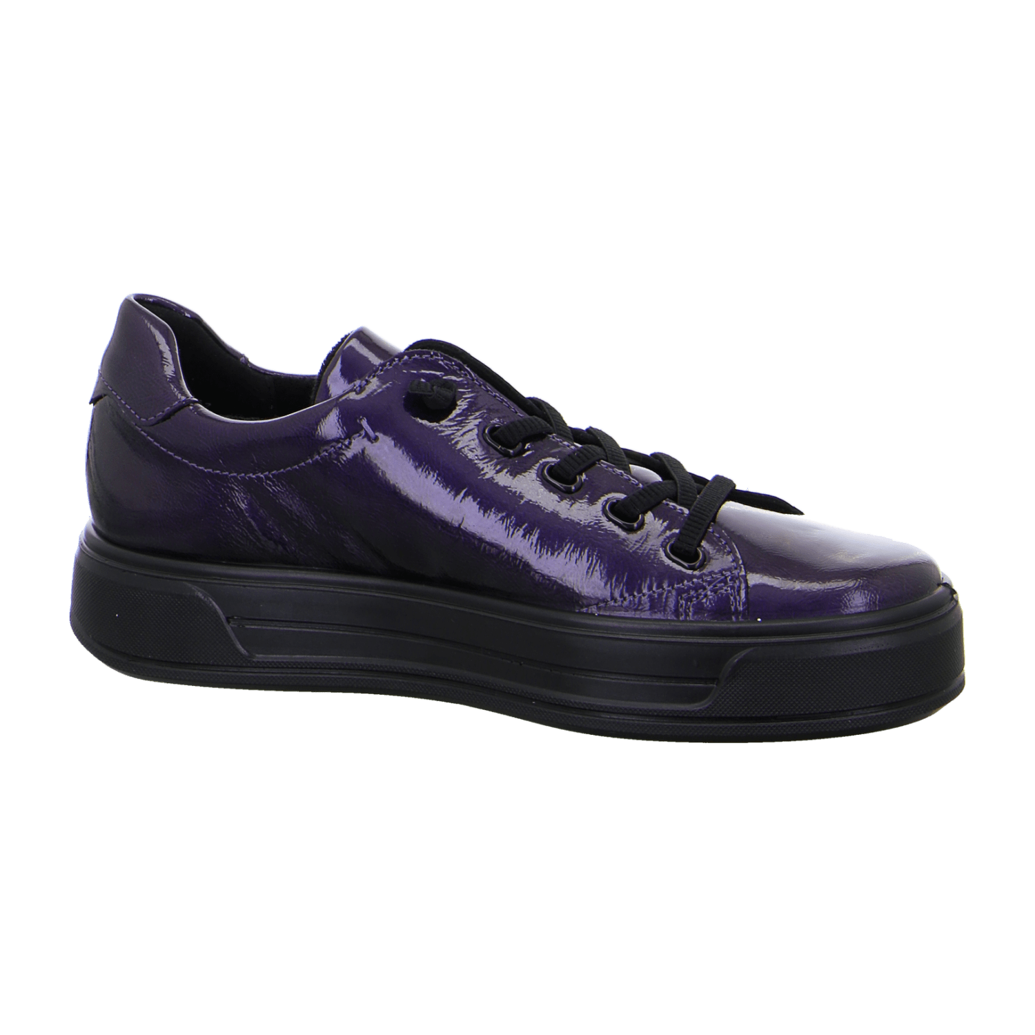 ARA Canberra Women's Sneakers in Purple Patent Leather with Lace-Up Closure and Textile Lining - Bartel-Shop