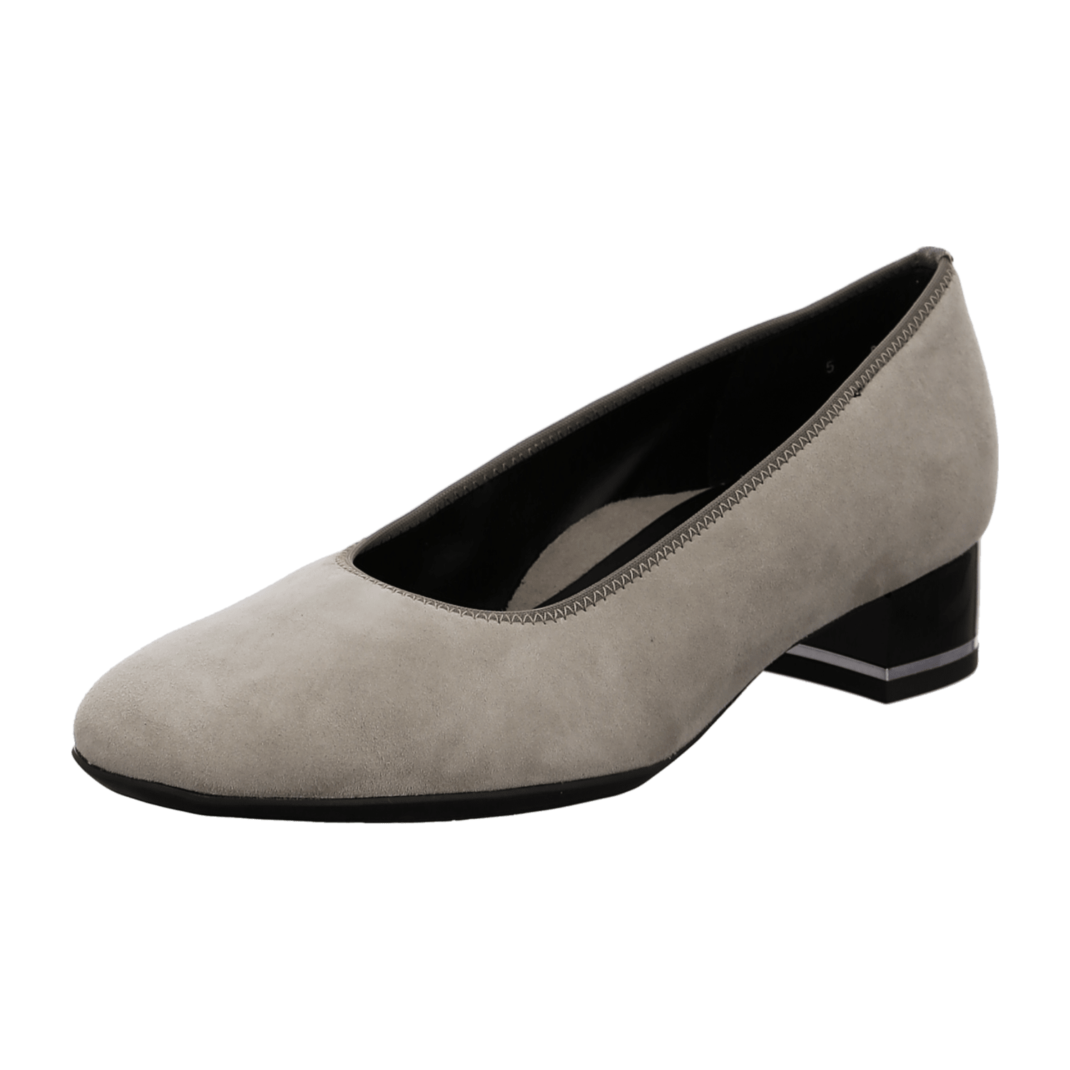 ARA Graz Women's Pumps in Beige Velvet Leather with Leather Lining and Closed Toe - Bartel-Shop