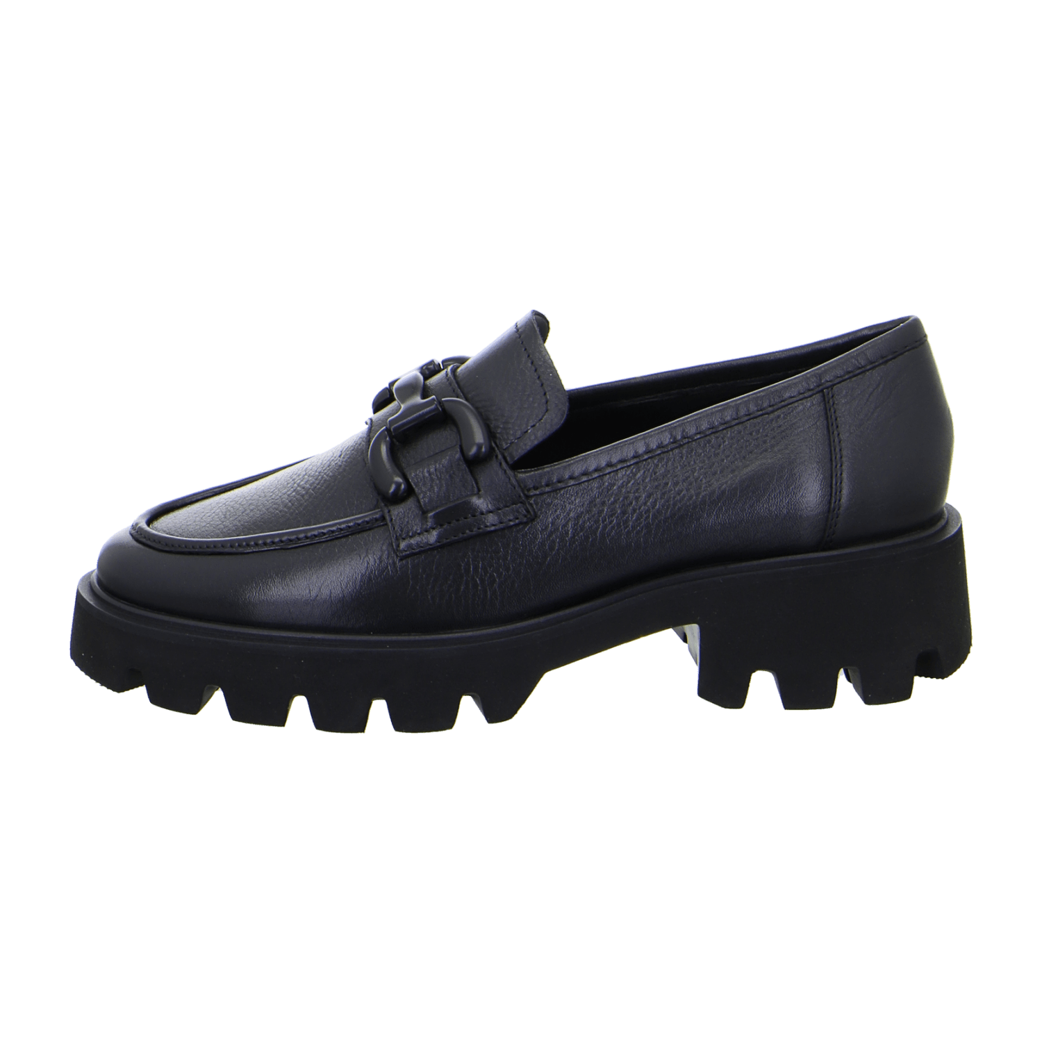 ARA Women's Black Smooth Leather Oxford Slippers with Traction Sole