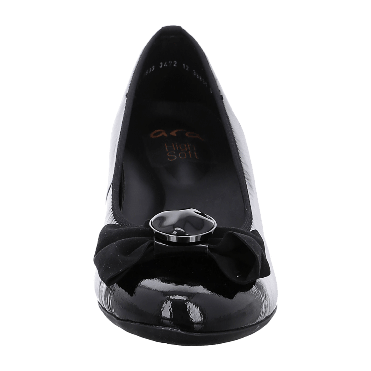 ARA NIZZA 2.0 Women's Patent Leather Pull-On Pumps in Black