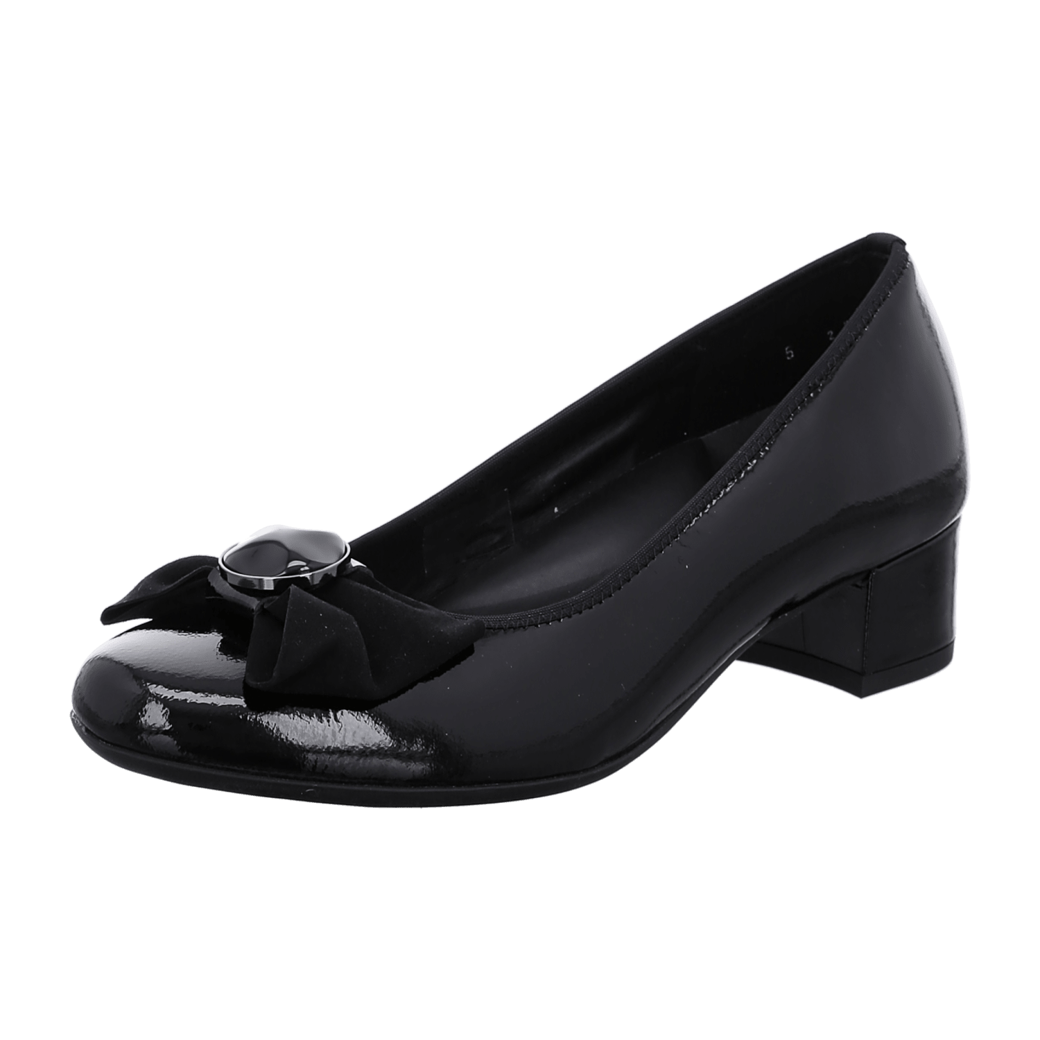 ARA NIZZA 2.0 Women's Patent Leather Pull-On Pumps in Black
