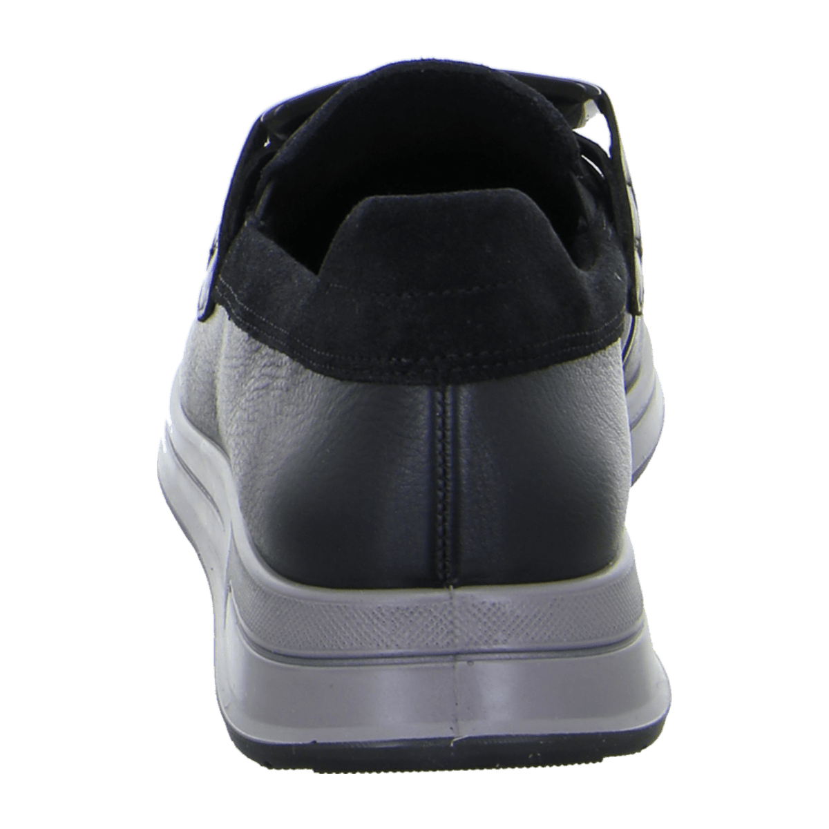 ARA OSAKA Women's Leather Slip-On Moccasins with Lacing and Round Toe in Black