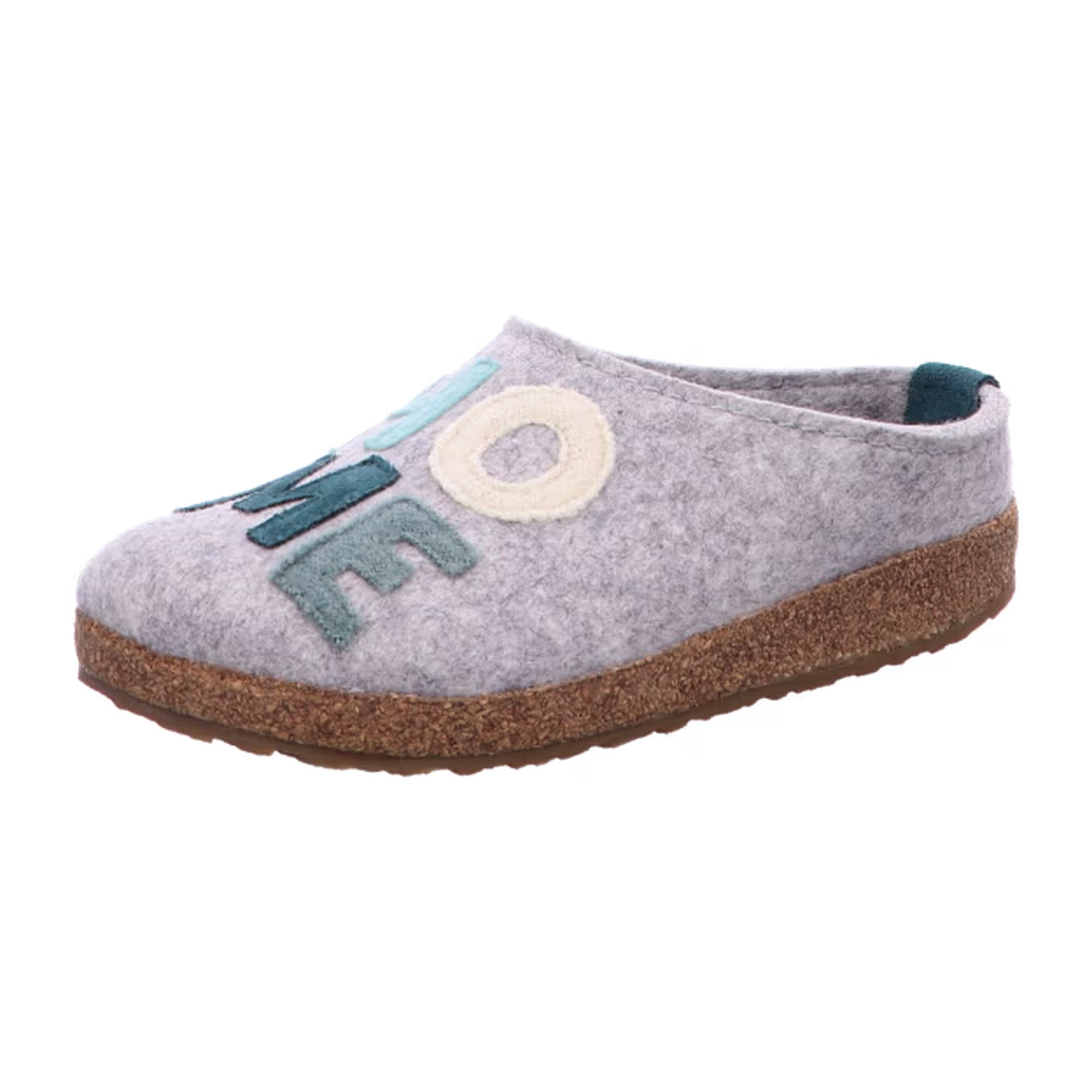 Haflinger Grizzly Home Grey Blue Wool Felt Clogs Mules Slippers Cozy Warm House Shoes