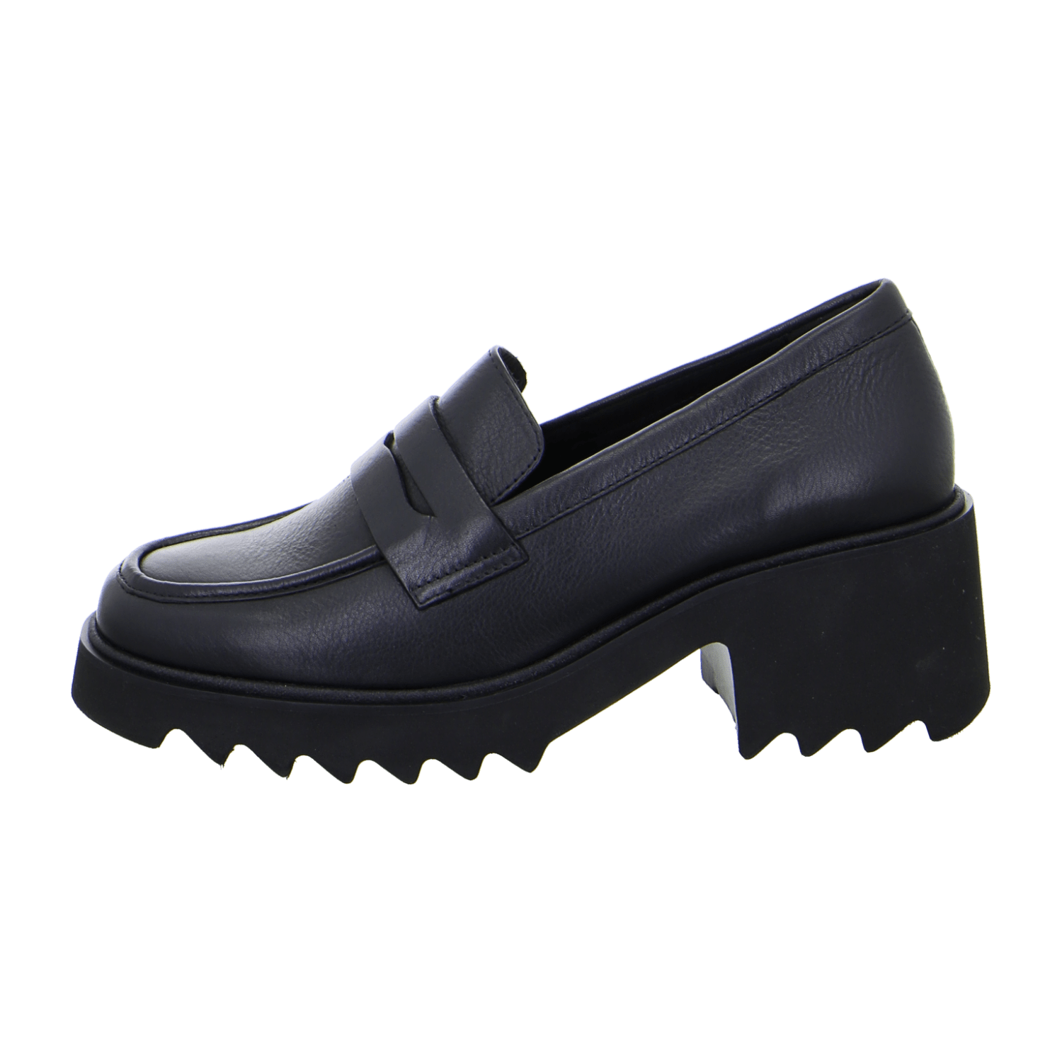 ARA PARIS Women's Leather Pumps Black Round Toe Slip-On