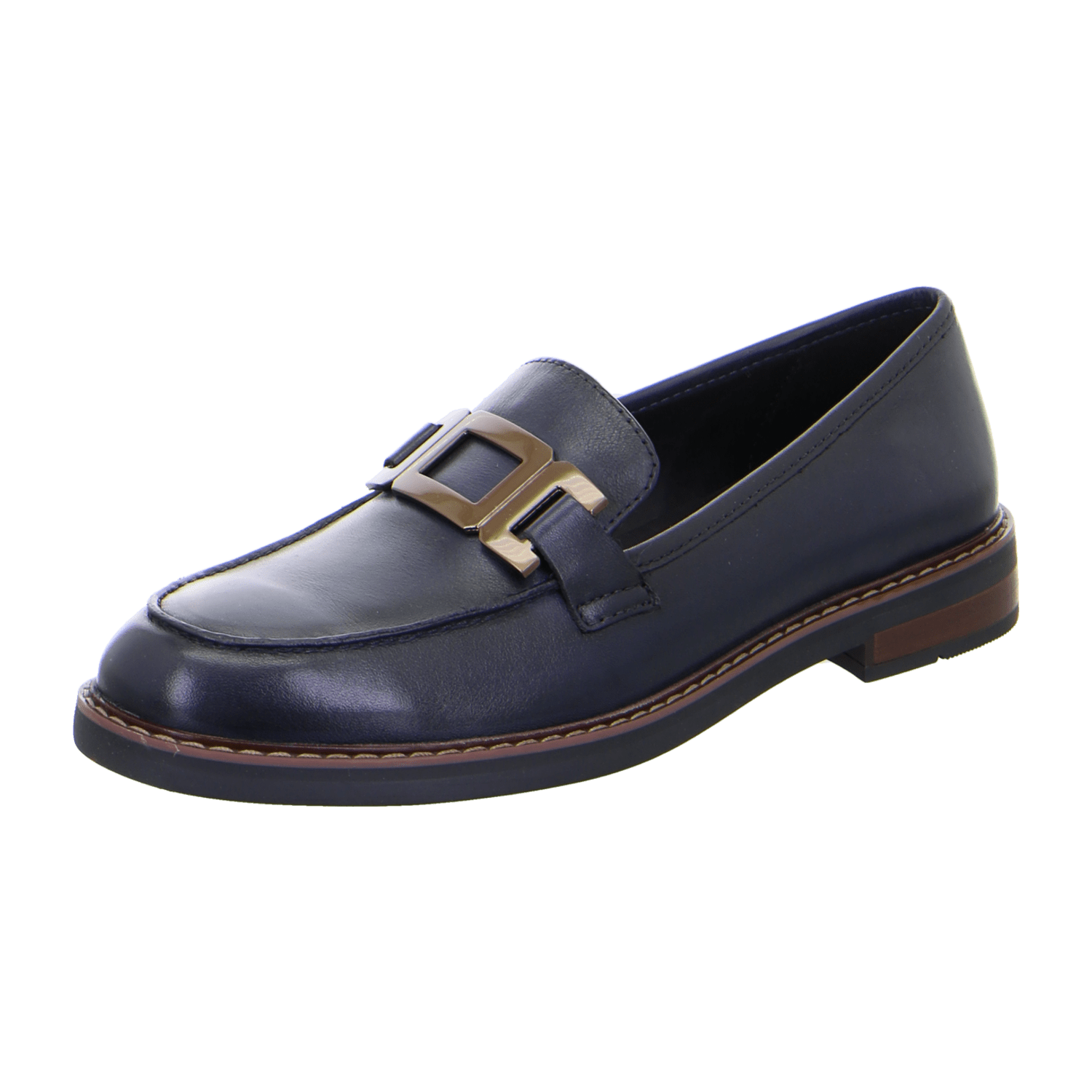 ARA Kent Slipper for Women in Black Smooth Leather with Leather Lining and Round Toe
