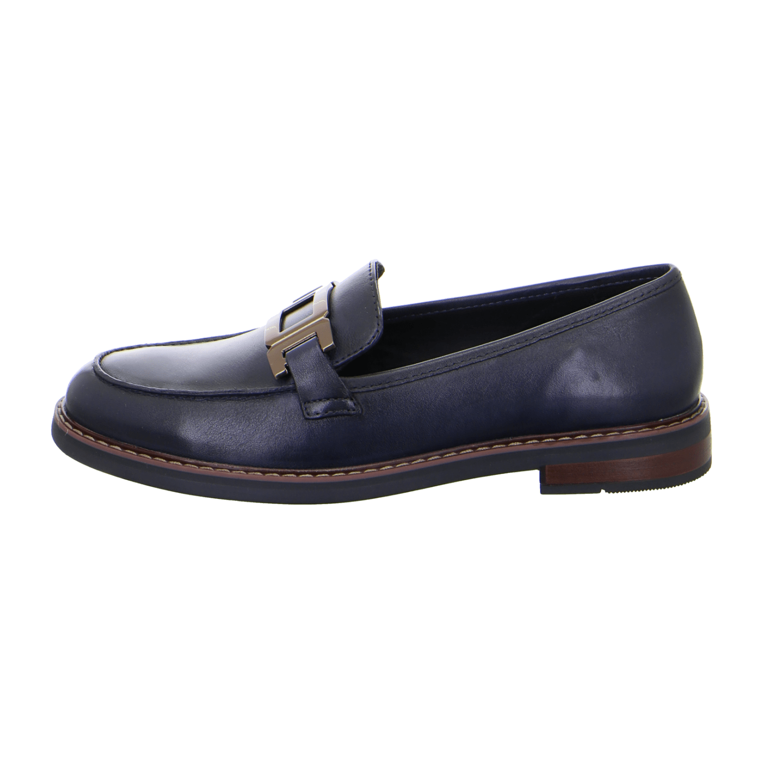 ARA Kent Slipper for Women in Black Smooth Leather with Leather Lining and Round Toe