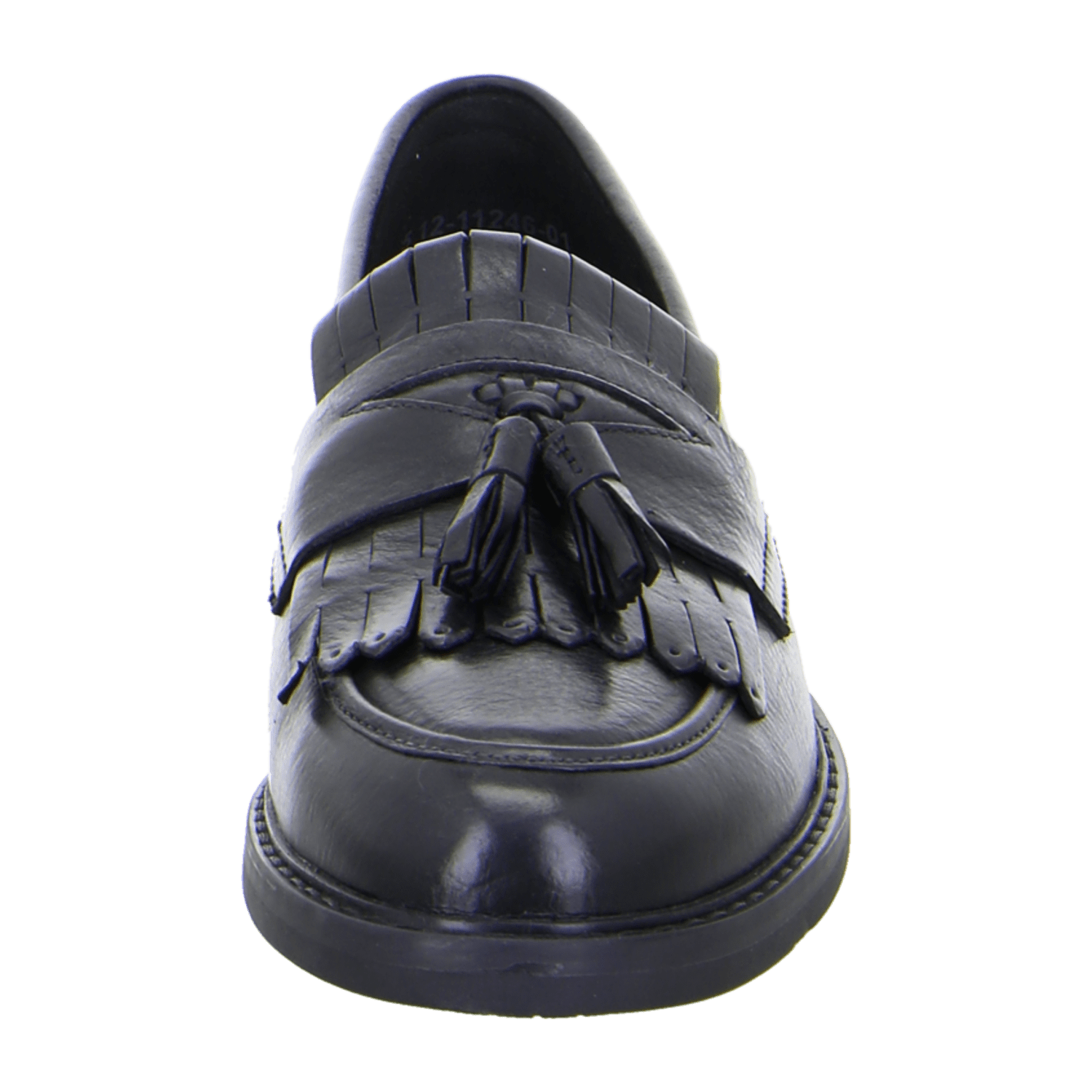 ARA Women's Kent Slipper Moccasin in Smooth Leather, Black with Round Toe and Leather Lining - Bartel-Shop