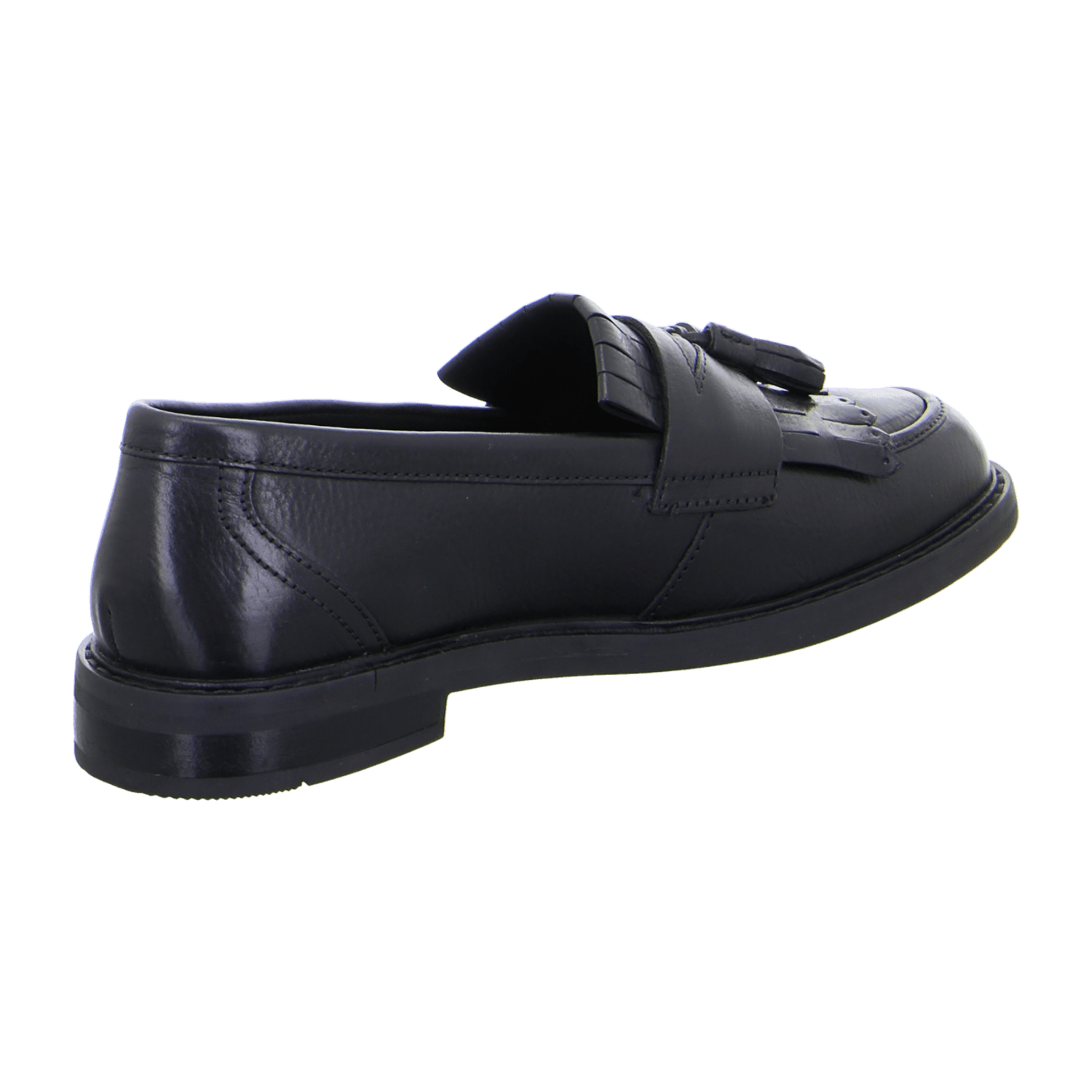 ARA Women's Kent Slipper Moccasin in Smooth Leather, Black with Round Toe and Leather Lining - Bartel-Shop