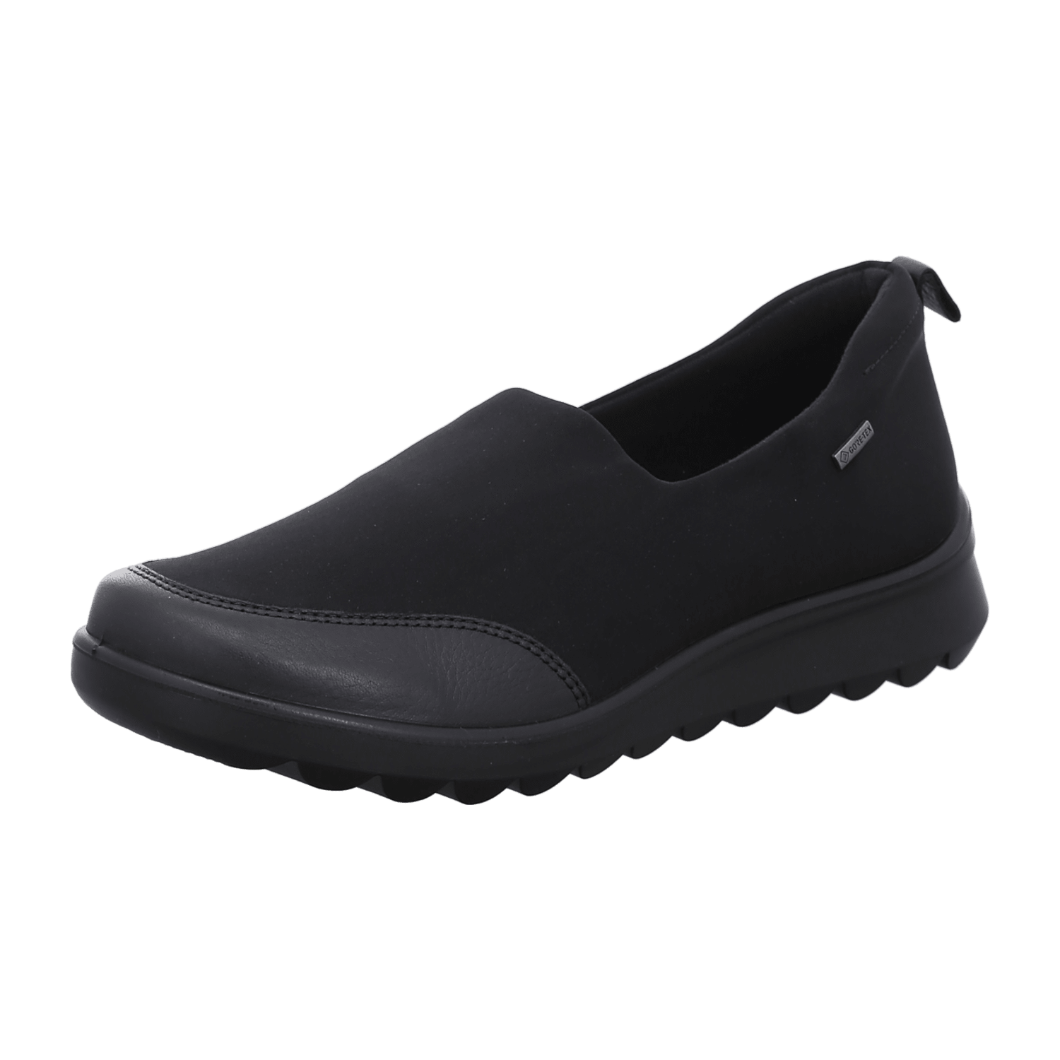 ARA Women's Toronto Leather Slip-On Loafers in Black with Removable Insole