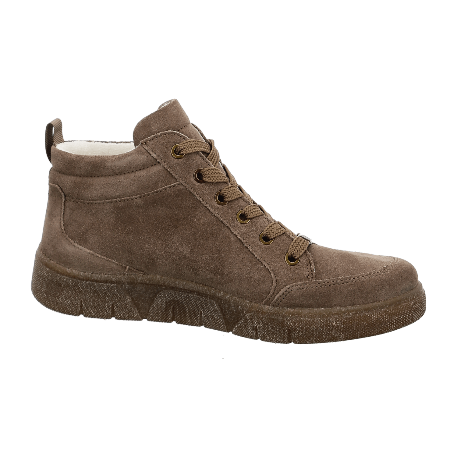 ARA Rom Sport Women's Velour Leather Ankle Boots with Zipper in Brown