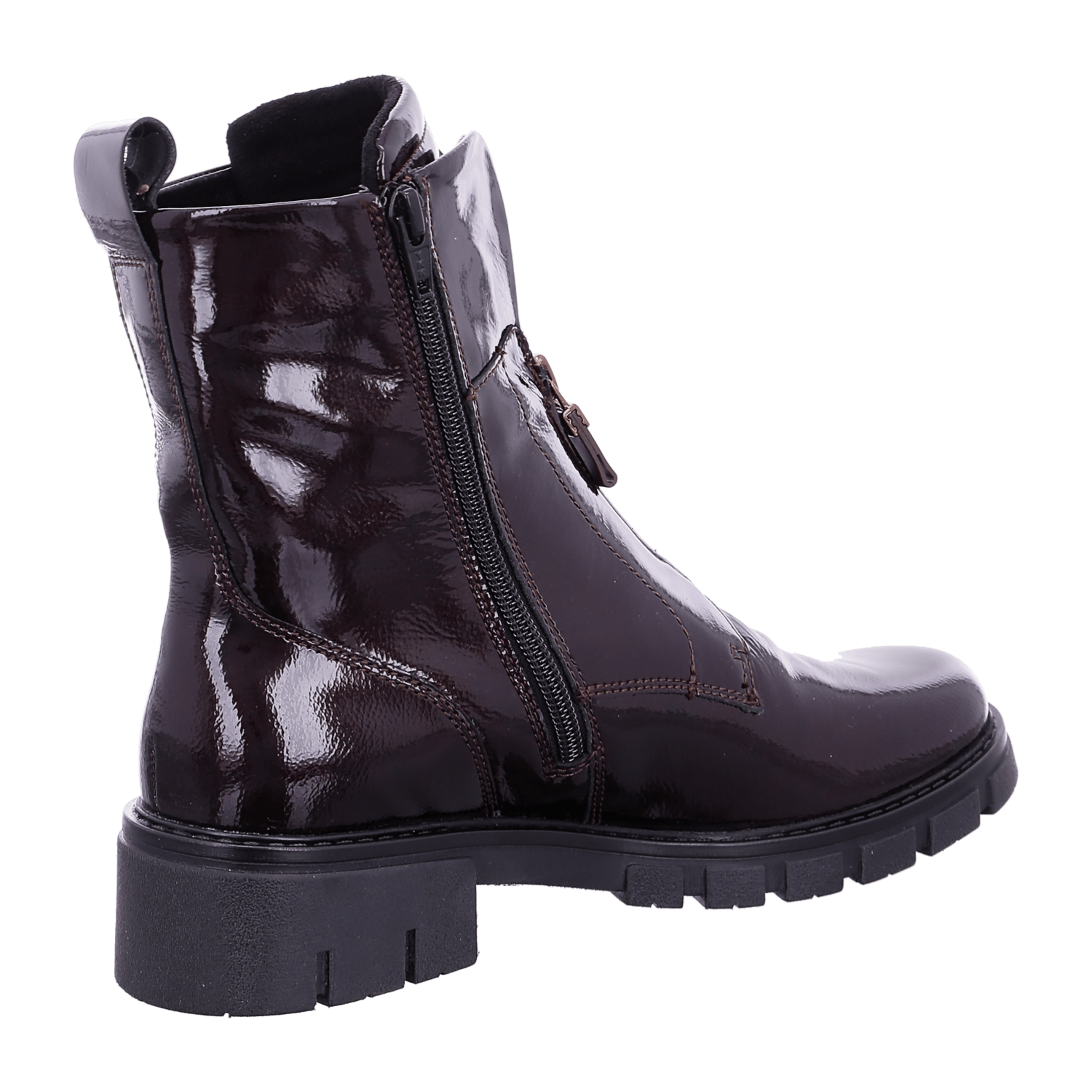 ARA DOVER DOVER Women's Leather Ankle Boots in Red, Classic Zip-Up Style