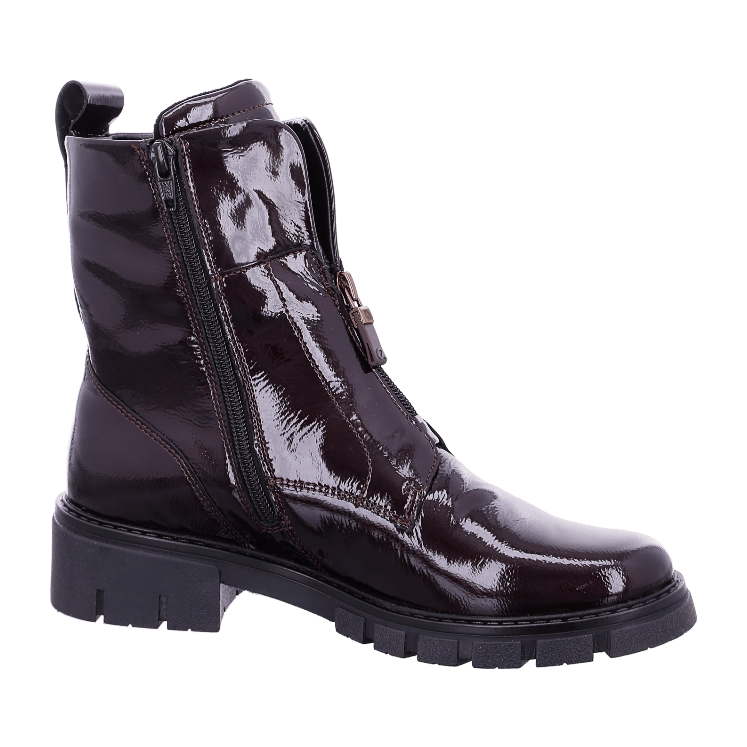 ARA DOVER DOVER Women's Leather Ankle Boots in Red, Classic Zip-Up Style