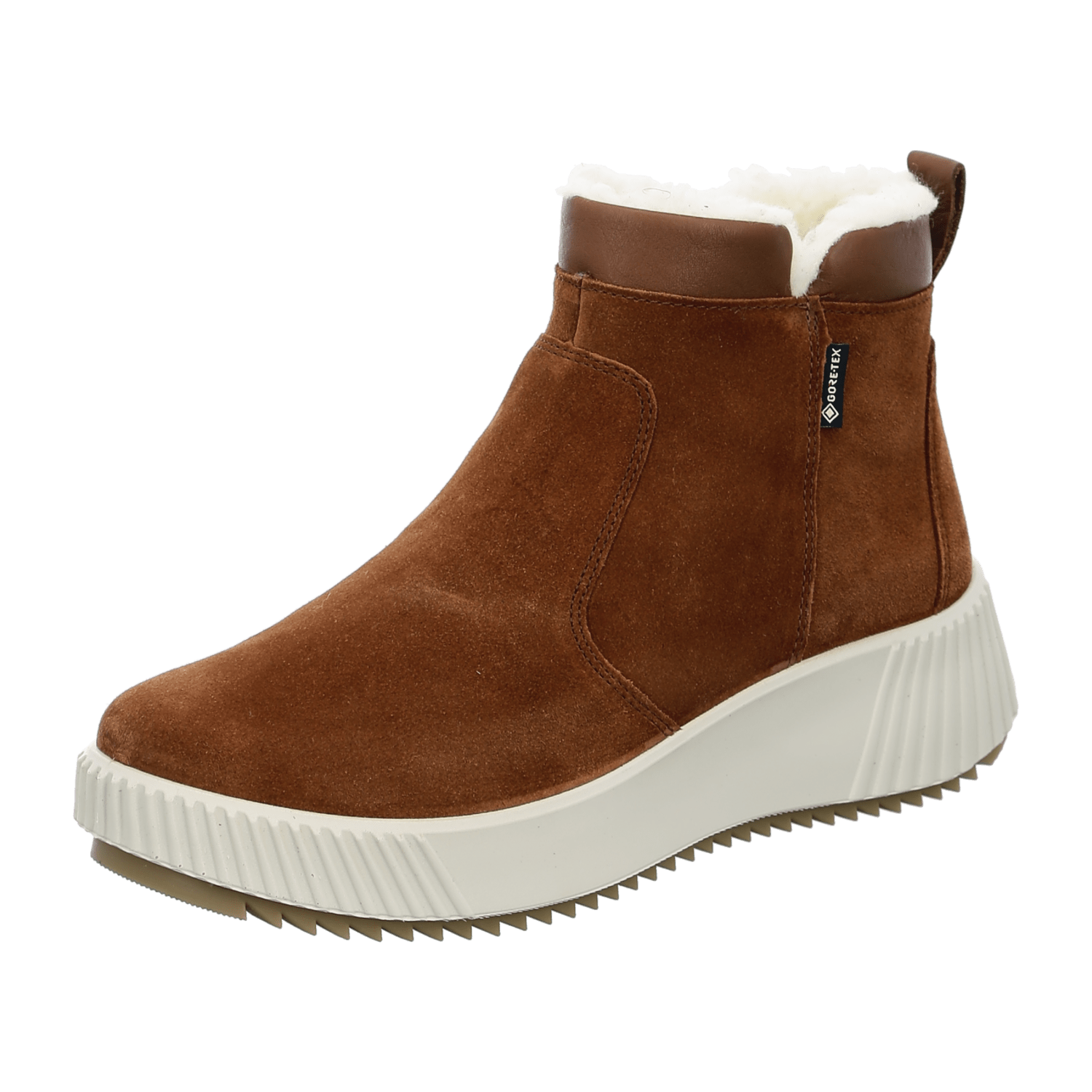 ARA Davos Women's Brown Suede Ankle Boot with Zipper - Classic Ankle Boot