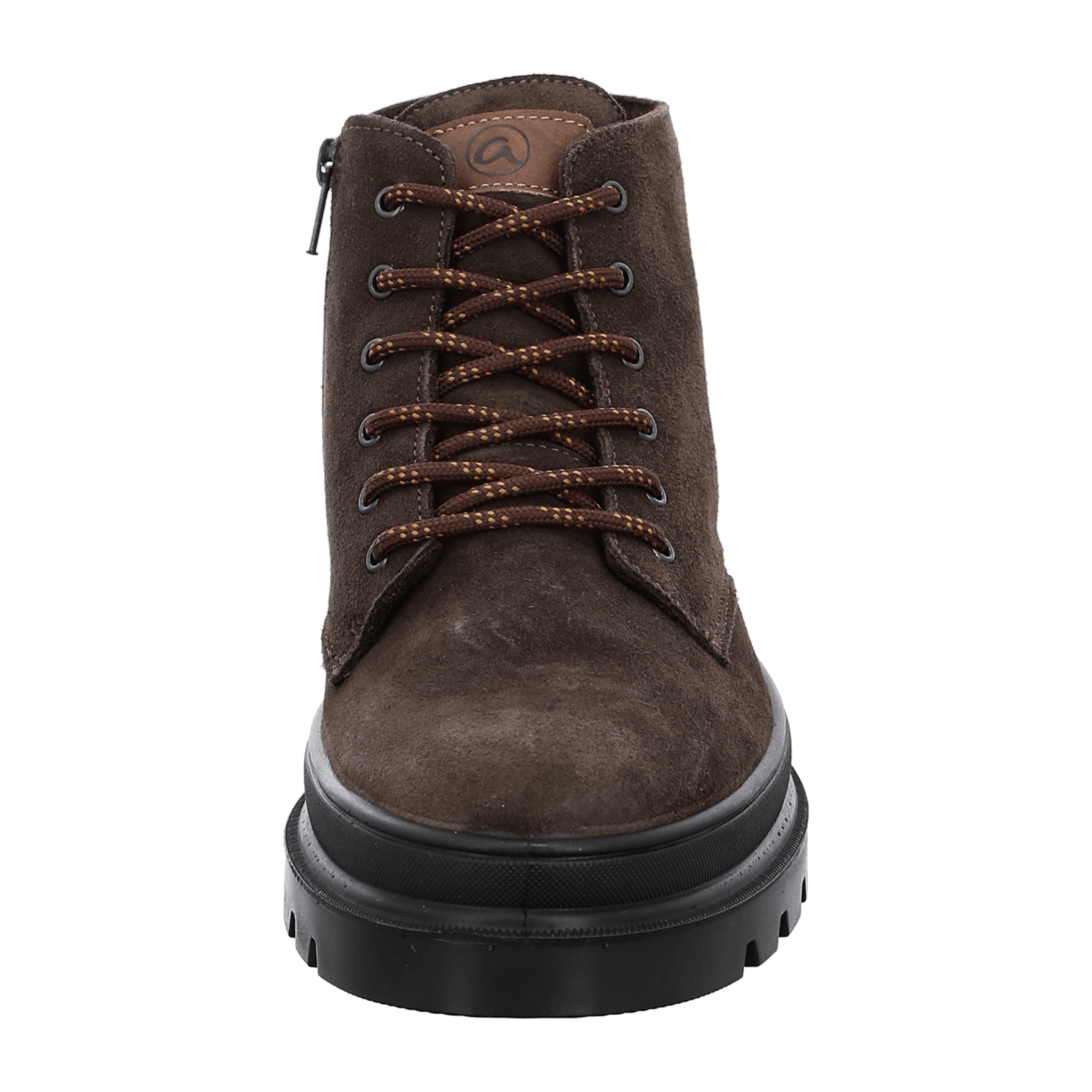ARA Fredo Men's Brown Nubuck Leather Lace-Up Boots Classic Round Toe