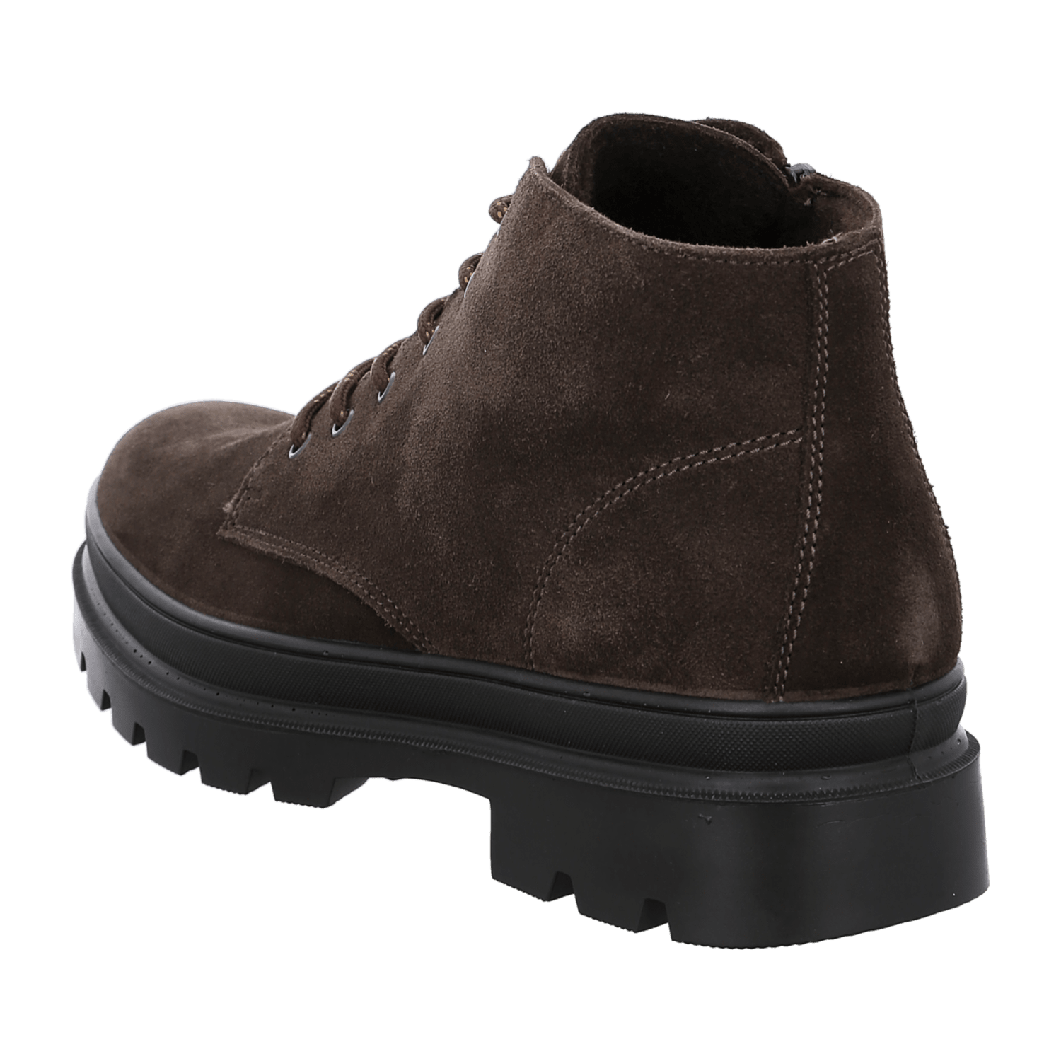 ARA Fredo Men's Brown Nubuck Leather Lace-Up Boots Classic Round Toe