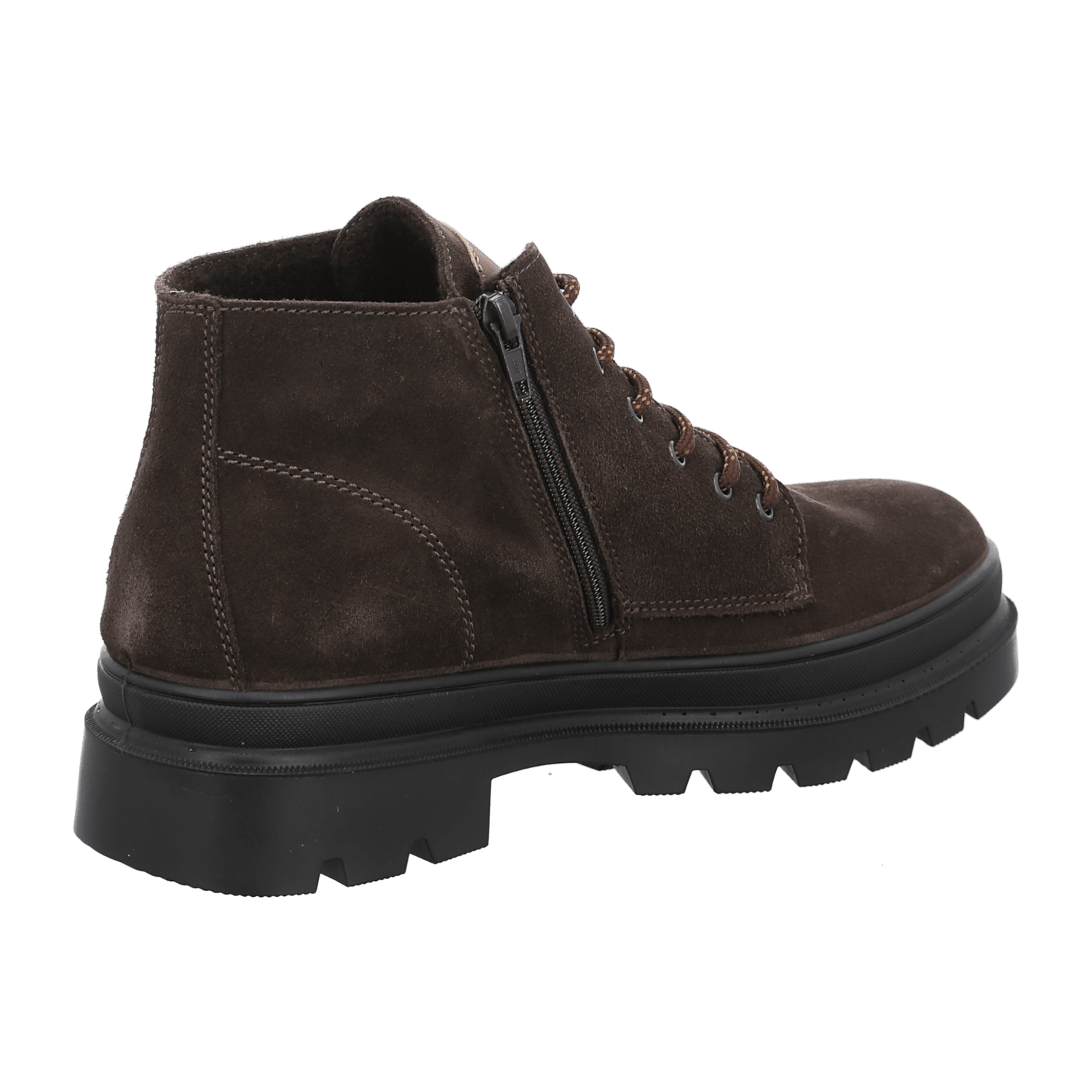 ARA Fredo Men's Brown Nubuck Leather Lace-Up Boots Classic Round Toe