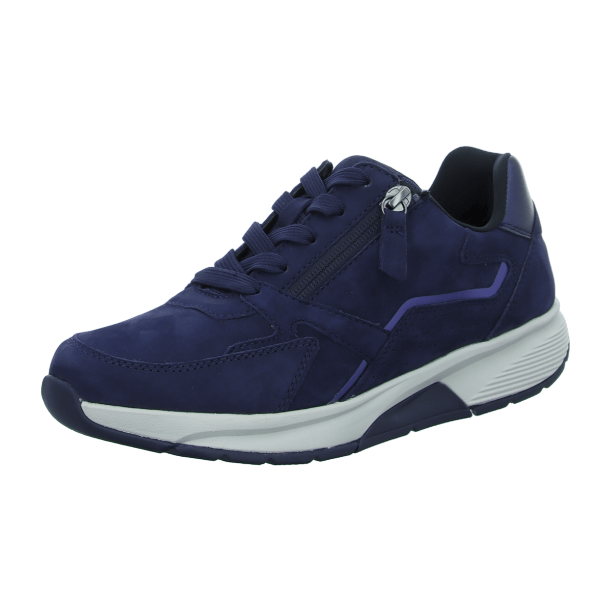Gabor Rollingsoft Women's Low-Top Trainers Blue Faux Leather