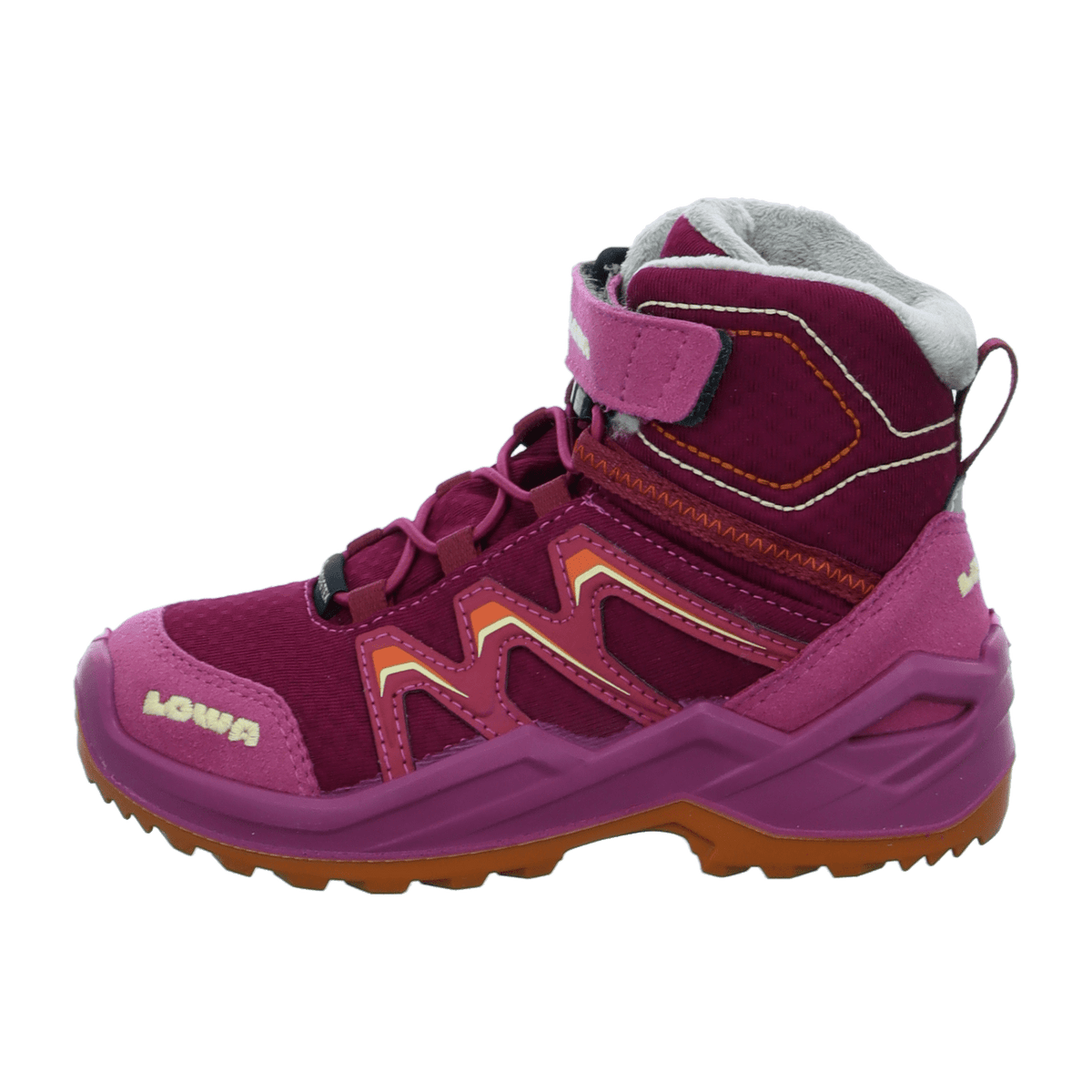 LOWA Maddox Warm GTX Mid JR Kids Winter Boots - Waterproof Beere Orange