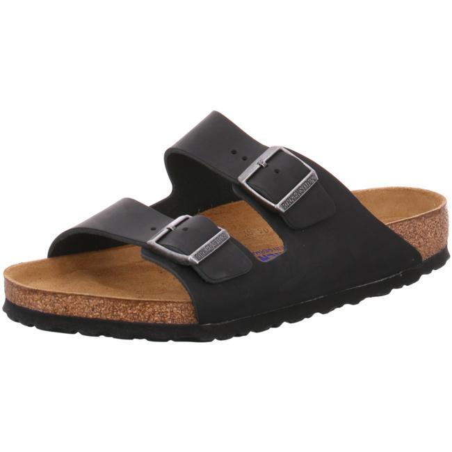 Birkenstock Arizona Leather Oiled Black SFB Slides Sandals Thongs Slip On regular - Bartel-Shop