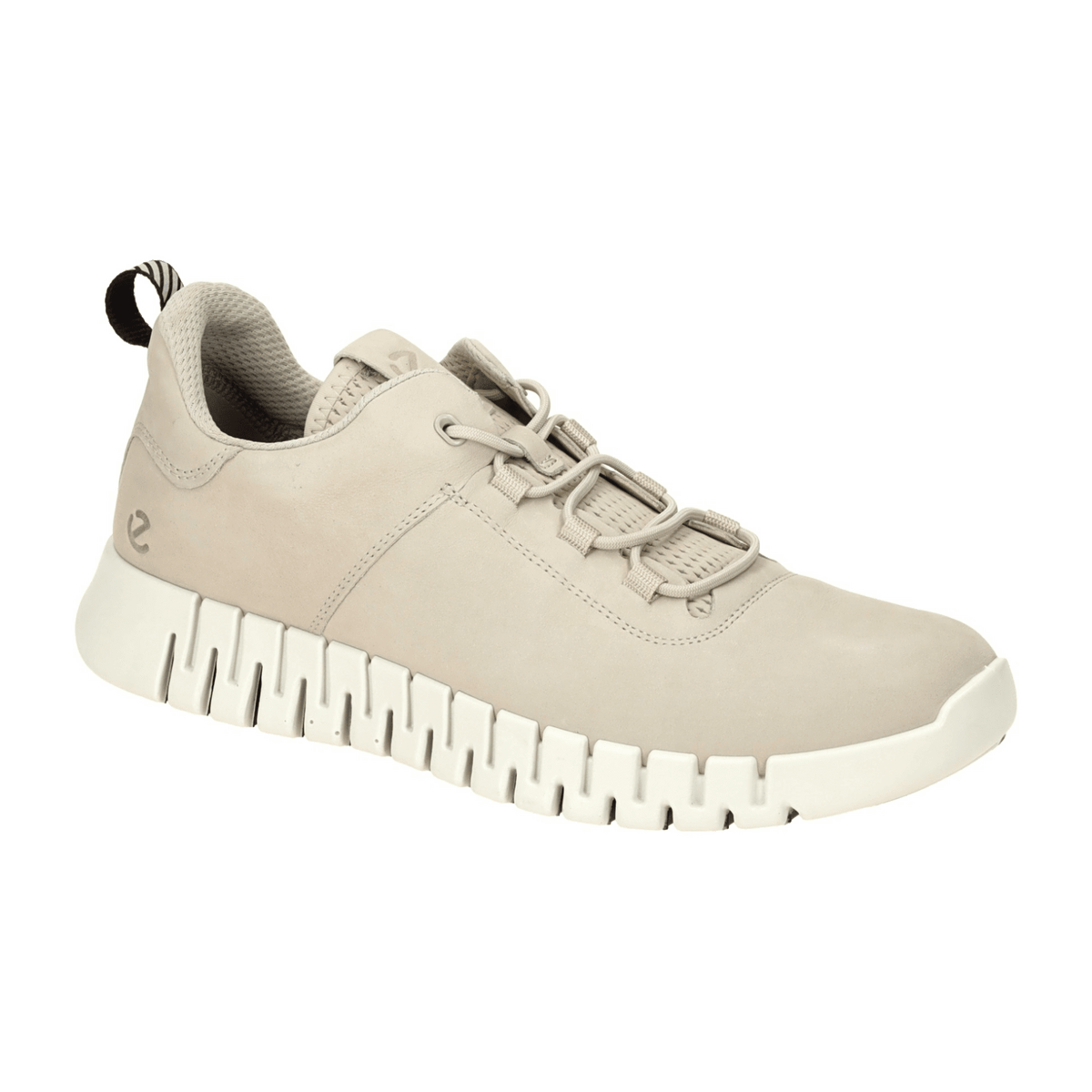 ECCO Gruuv Men's Sneaker - Lightweight Leather Shoes Gravel Nubuck