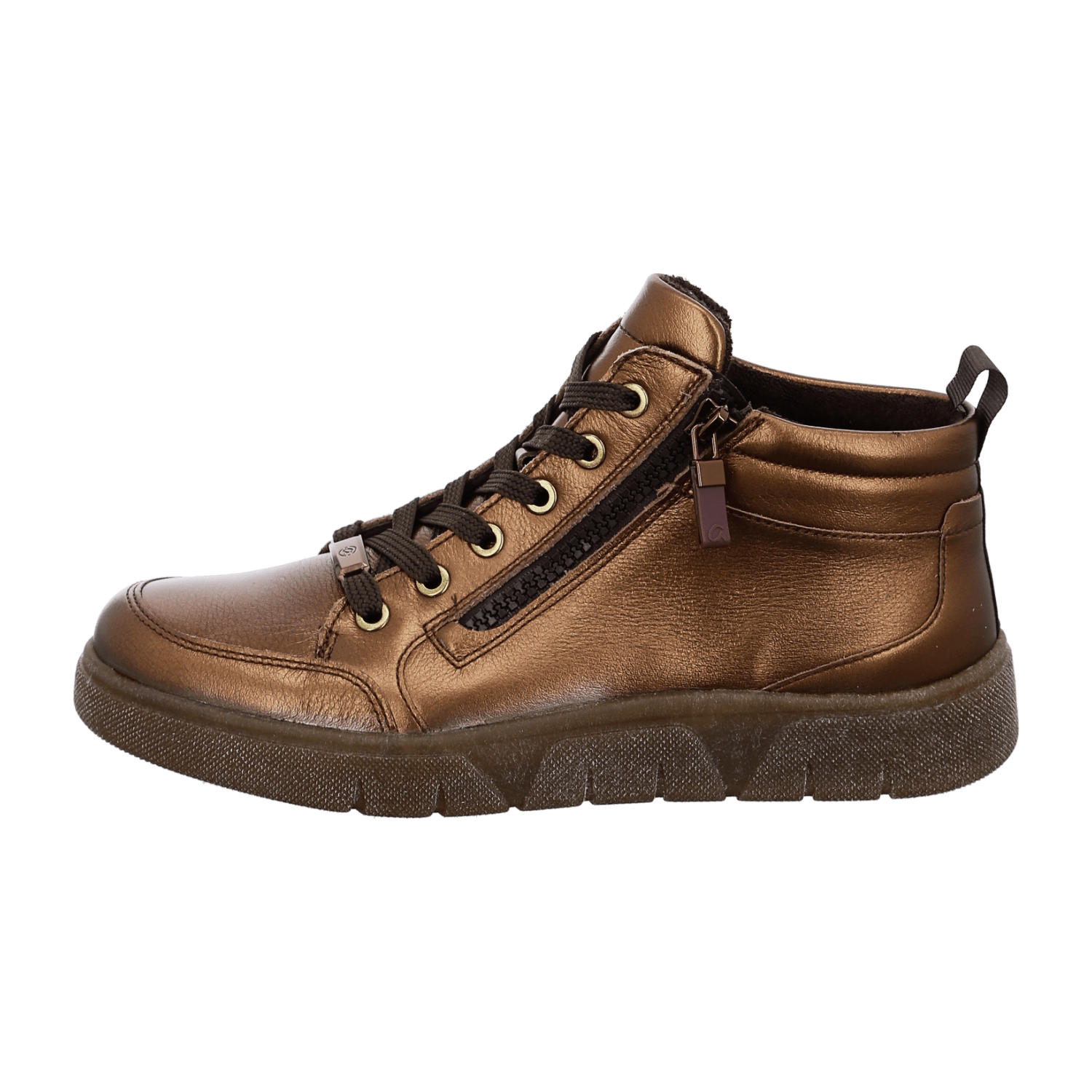 ARA Women's Rom-Sport Ankle Boot Sneaker with Zipper Brown - Bartel-Shop