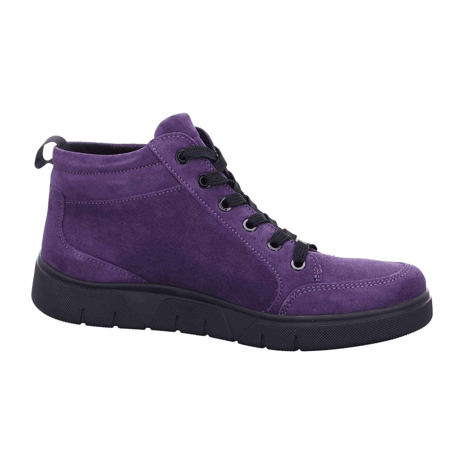ARA Rom-Sport Women's Purple Suede Lace-Up Ankle Boots - Sneaker Style