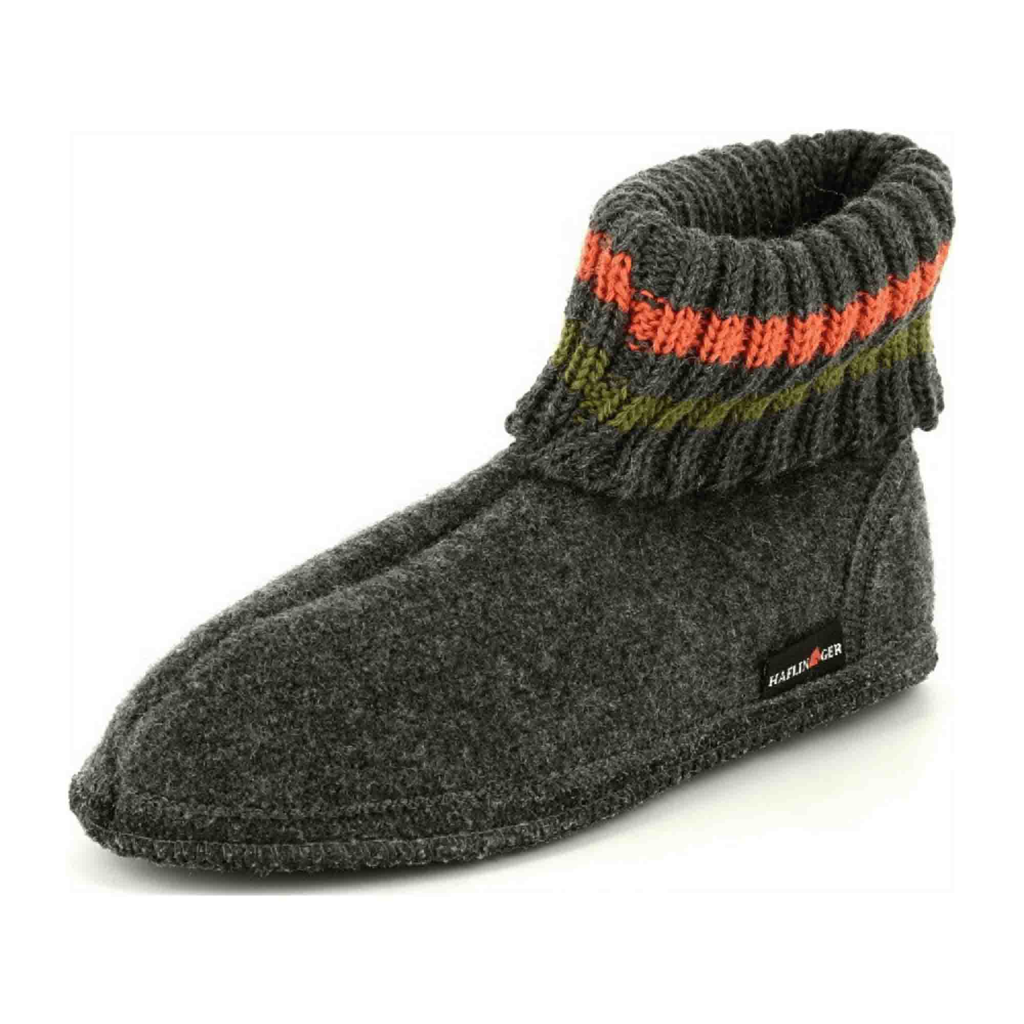 Haflinger Kids' Wool Slippers Paul 631051 in Anthracite - Cozy and Durable