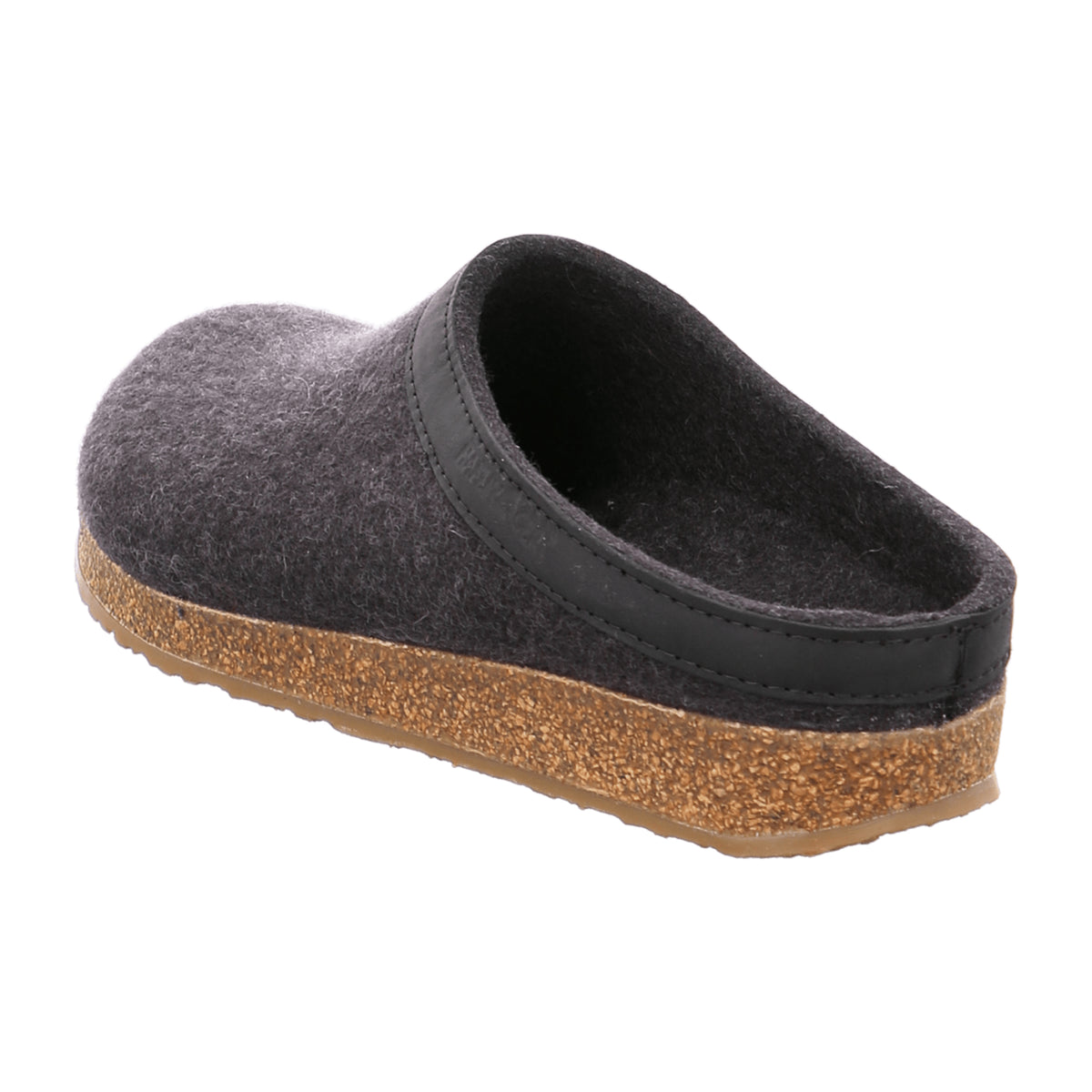 Haflinger Grizzly Torben Men's Slippers, Grey - Comfortable & Durable Wool Clogs - Bartel-Shop
