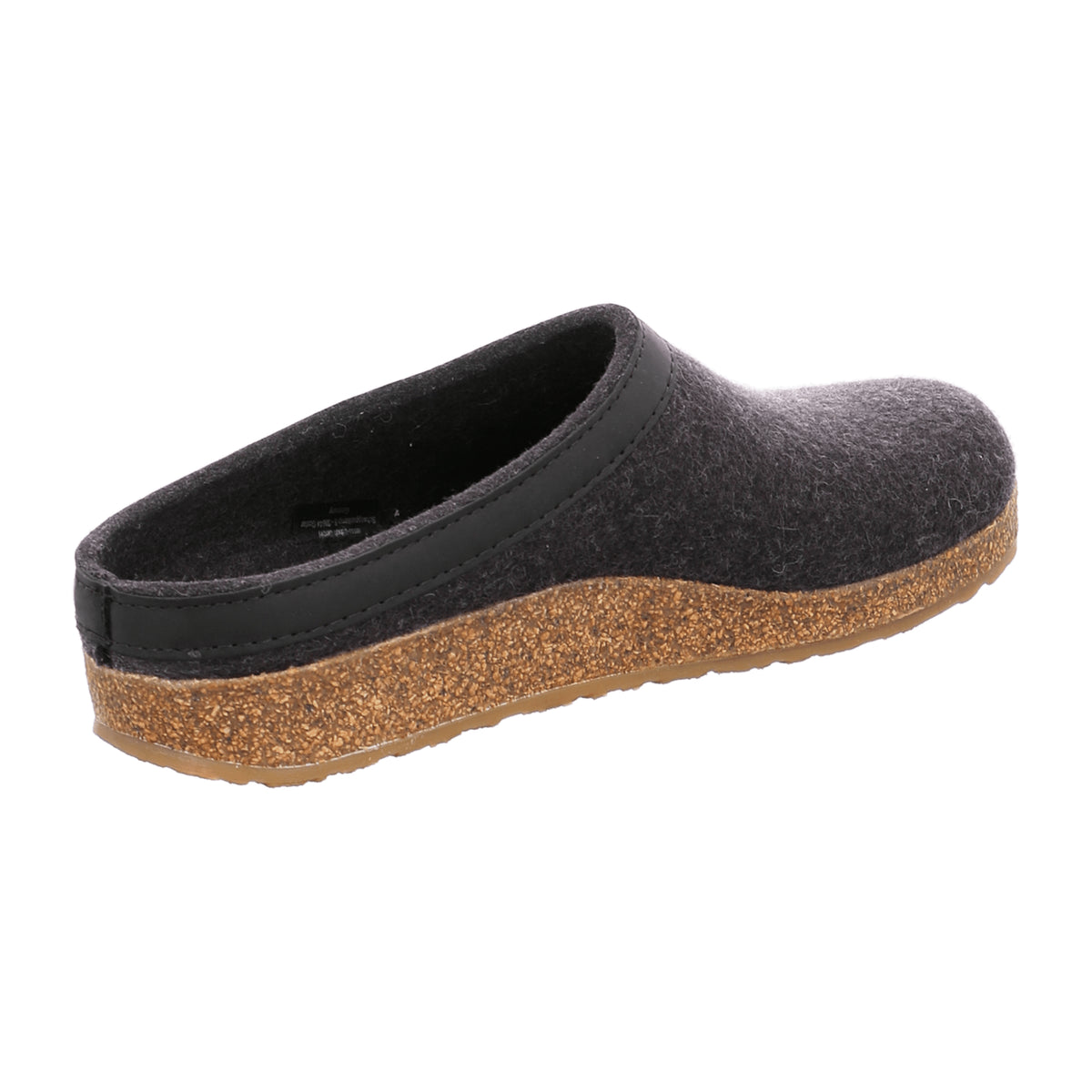 Haflinger Grizzly Torben Men's Slippers, Grey - Comfortable & Durable Wool Clogs - Bartel-Shop