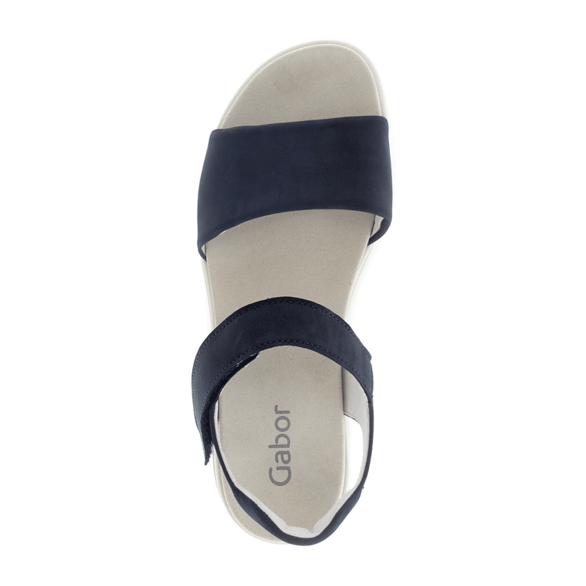 Gabor Women's Strap Sandals - Blue Nubuck Comfort Shoes