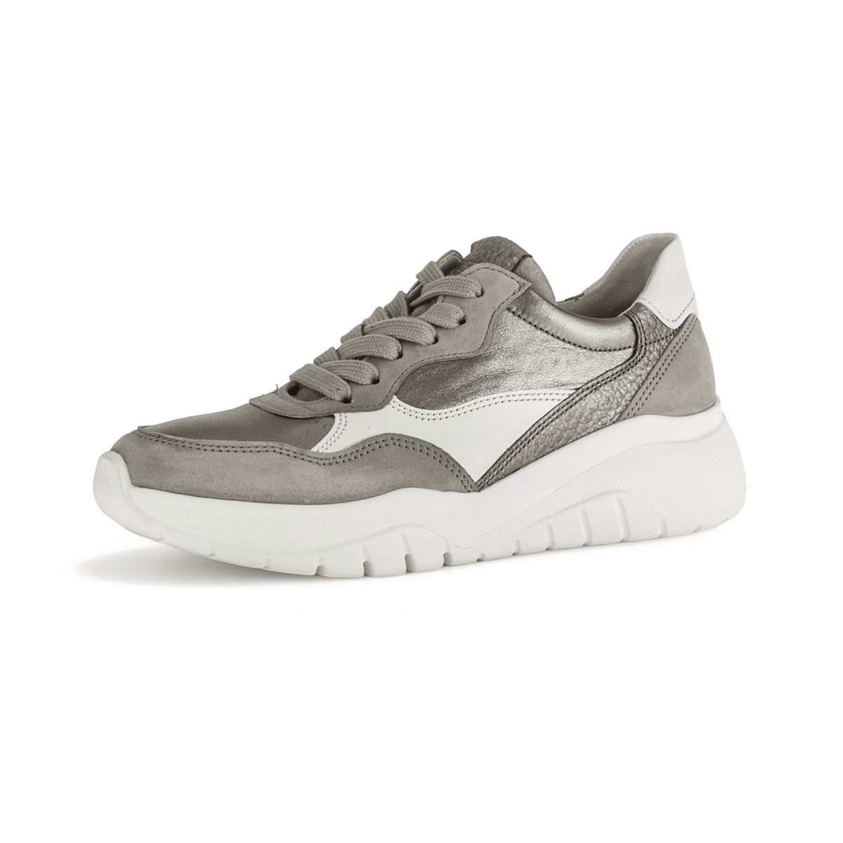 Gabor City Women's Silver Nappa Sneaker