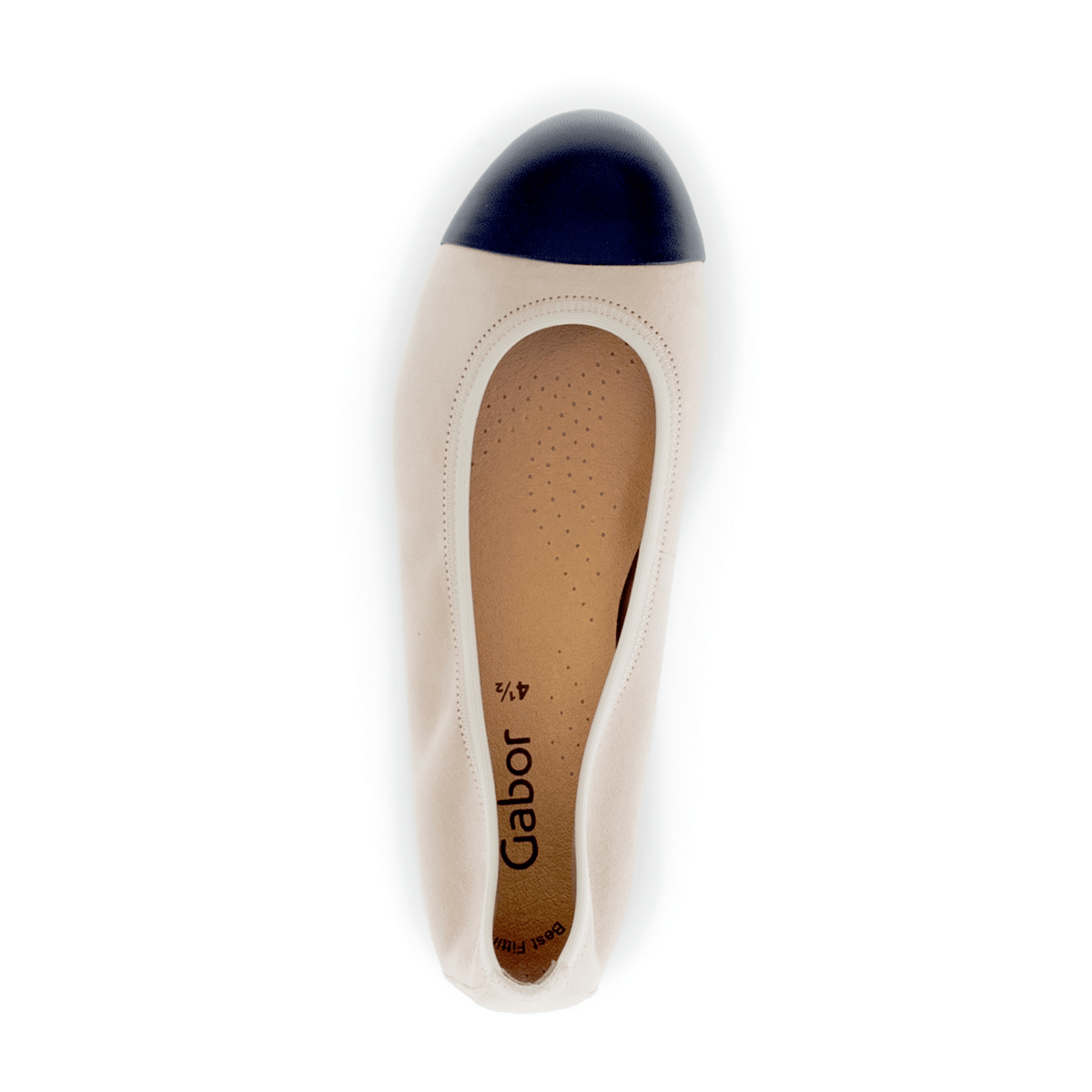Gabor Women's Classic Ballet Flats - Elegant Suede Ballerina Shoes Black