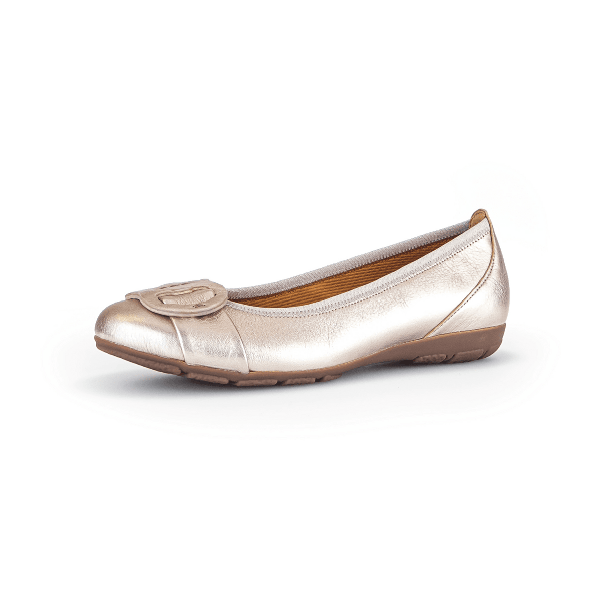 Gabor Women's Classic Ballet Flats Leather Powder