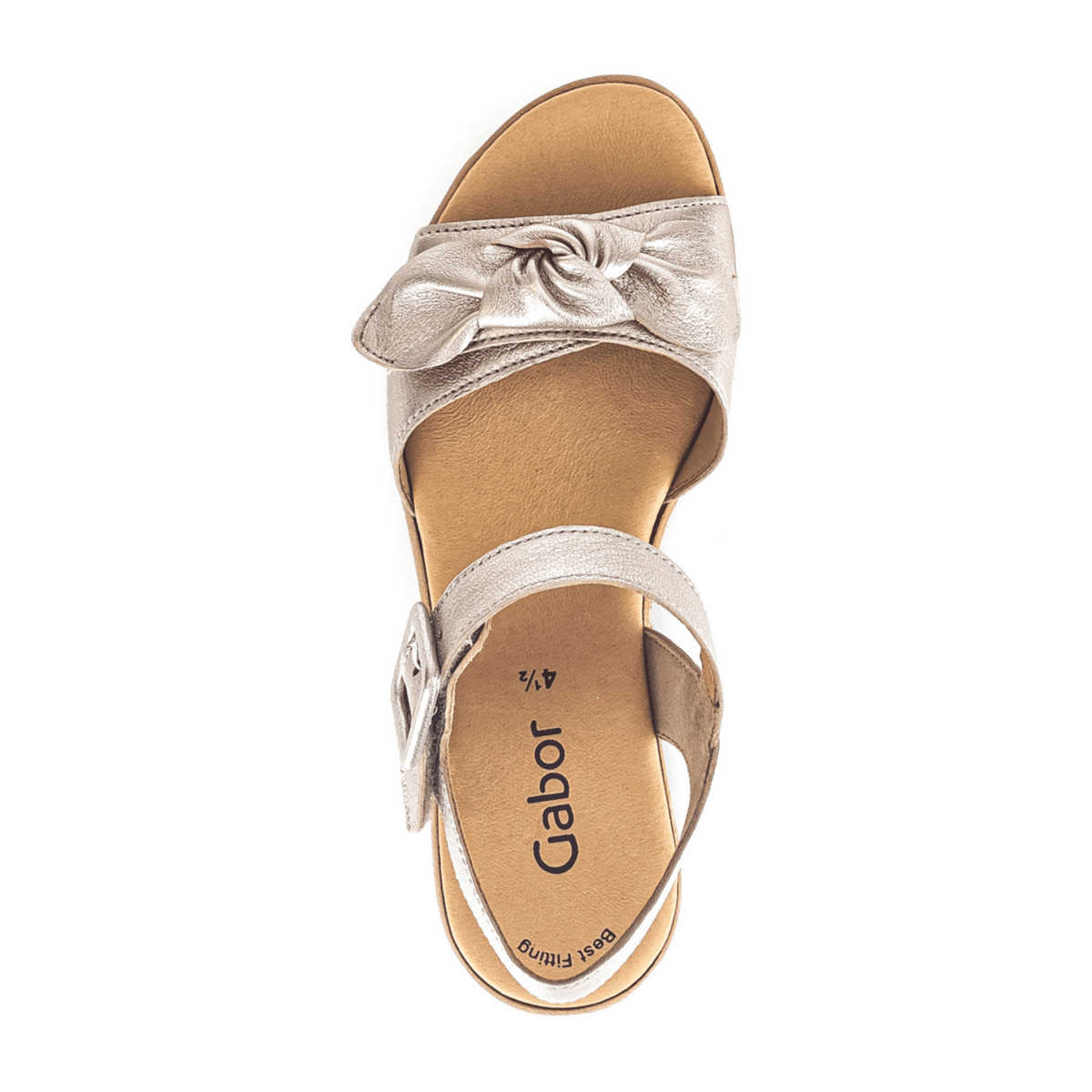 Gabor Women's Wedge Sandals - Powder Smooth Leather Comfort Sandals