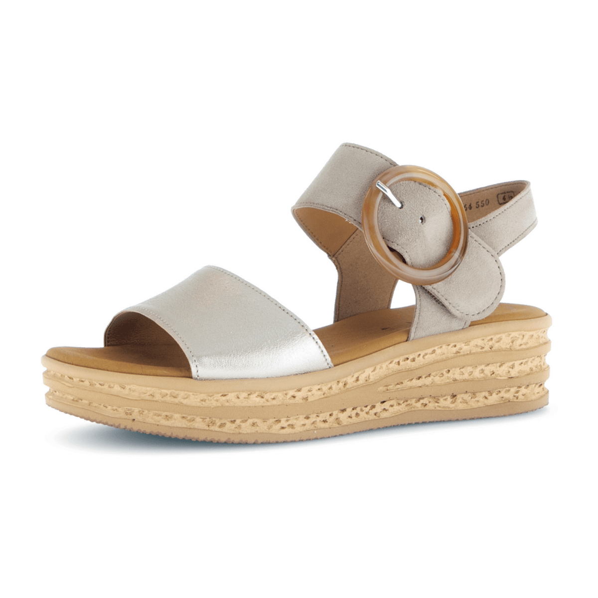 Gabor Women's Platform Sandals Powder Rabbit Smooth Leather