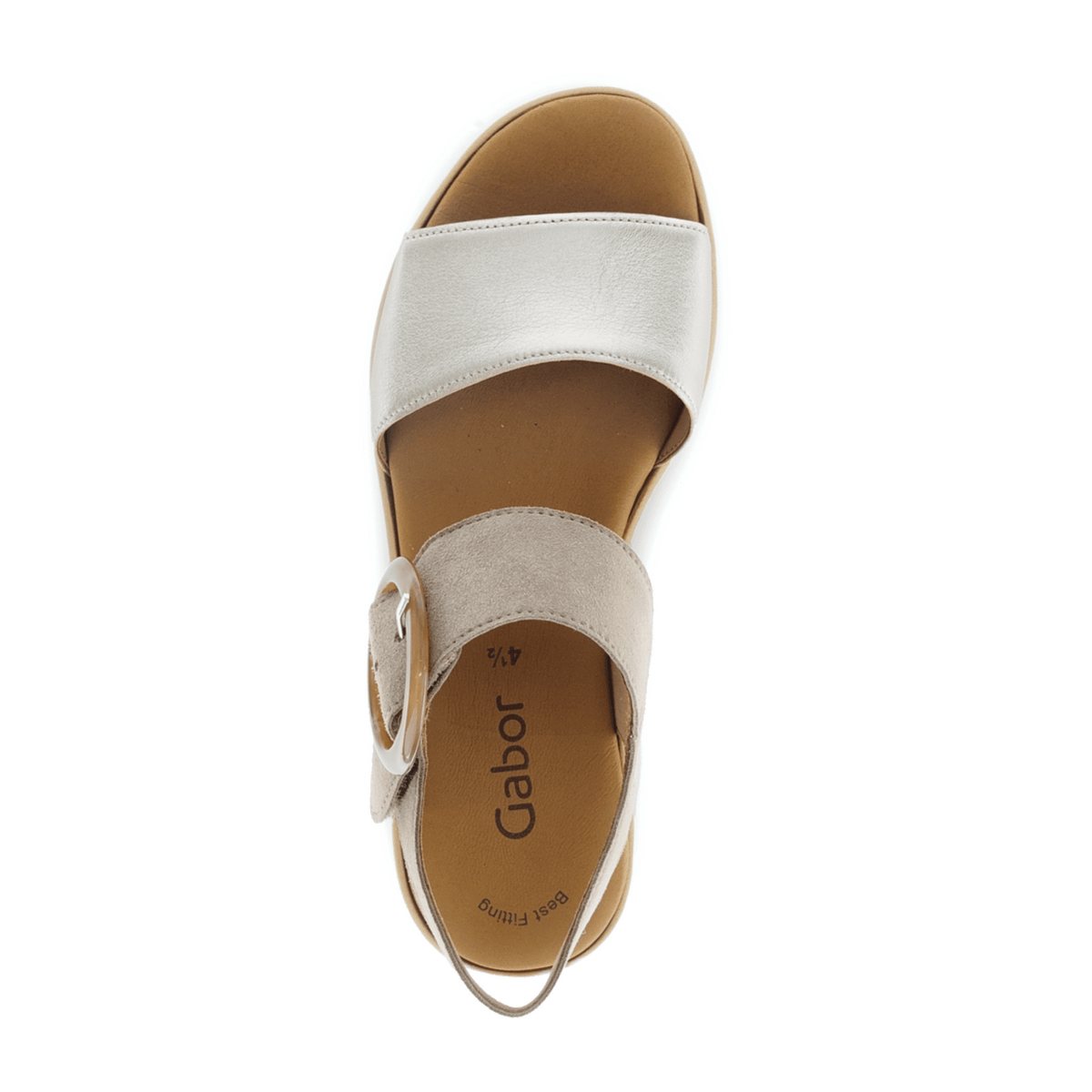 Gabor Women's Platform Sandals Powder Rabbit Smooth Leather