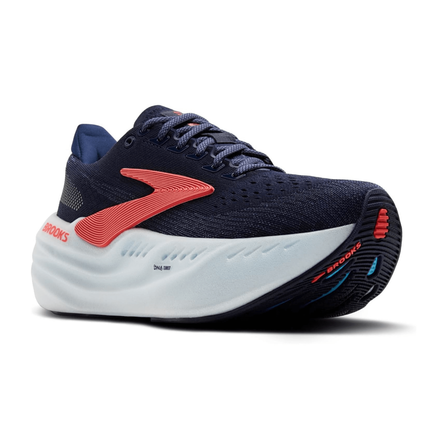 Brooks Glycerin Max Sneakers for Women, Blue Nylon Lace-Up Shoes