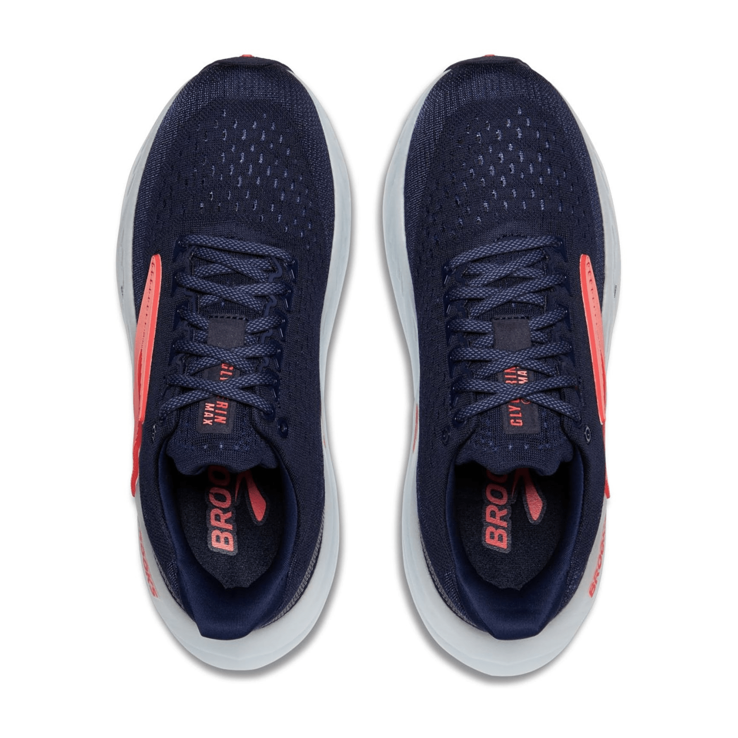 Brooks Glycerin Max Sneakers for Women, Blue Nylon Lace-Up Shoes