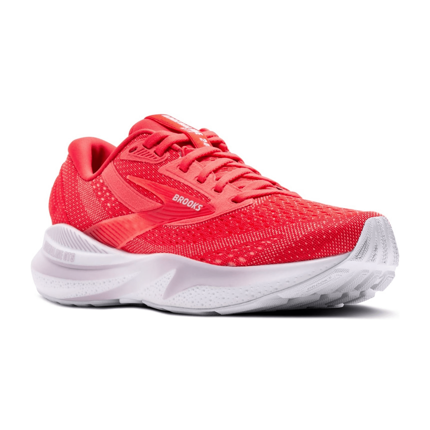 Brooks Adrenaline GTS 24 Women's Running Shoes in Red, Synthetic Upper with Rubber Sole